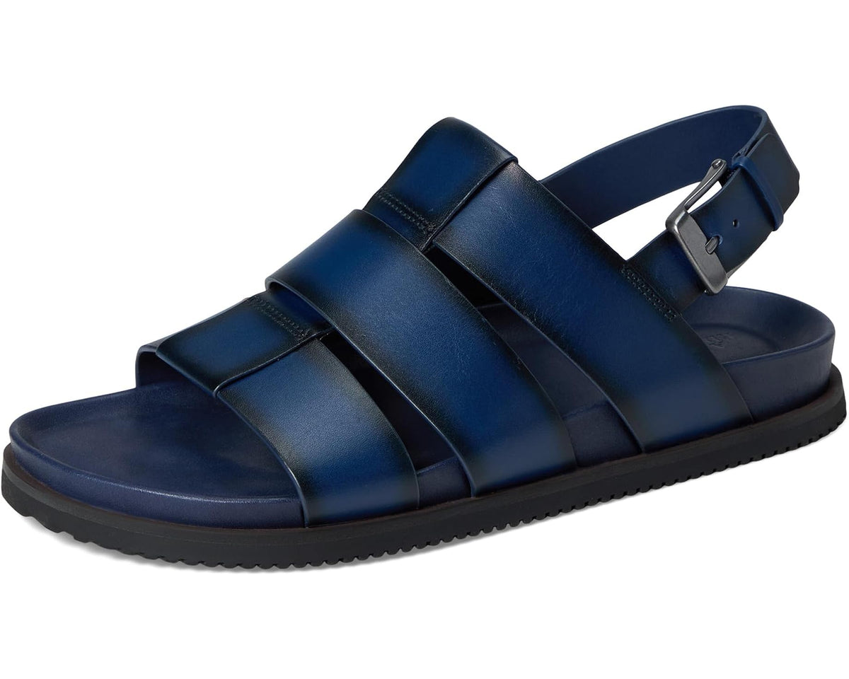 Men's Allen Edmonds Damien Fisherman Sandals Navy Leather - Eurostride