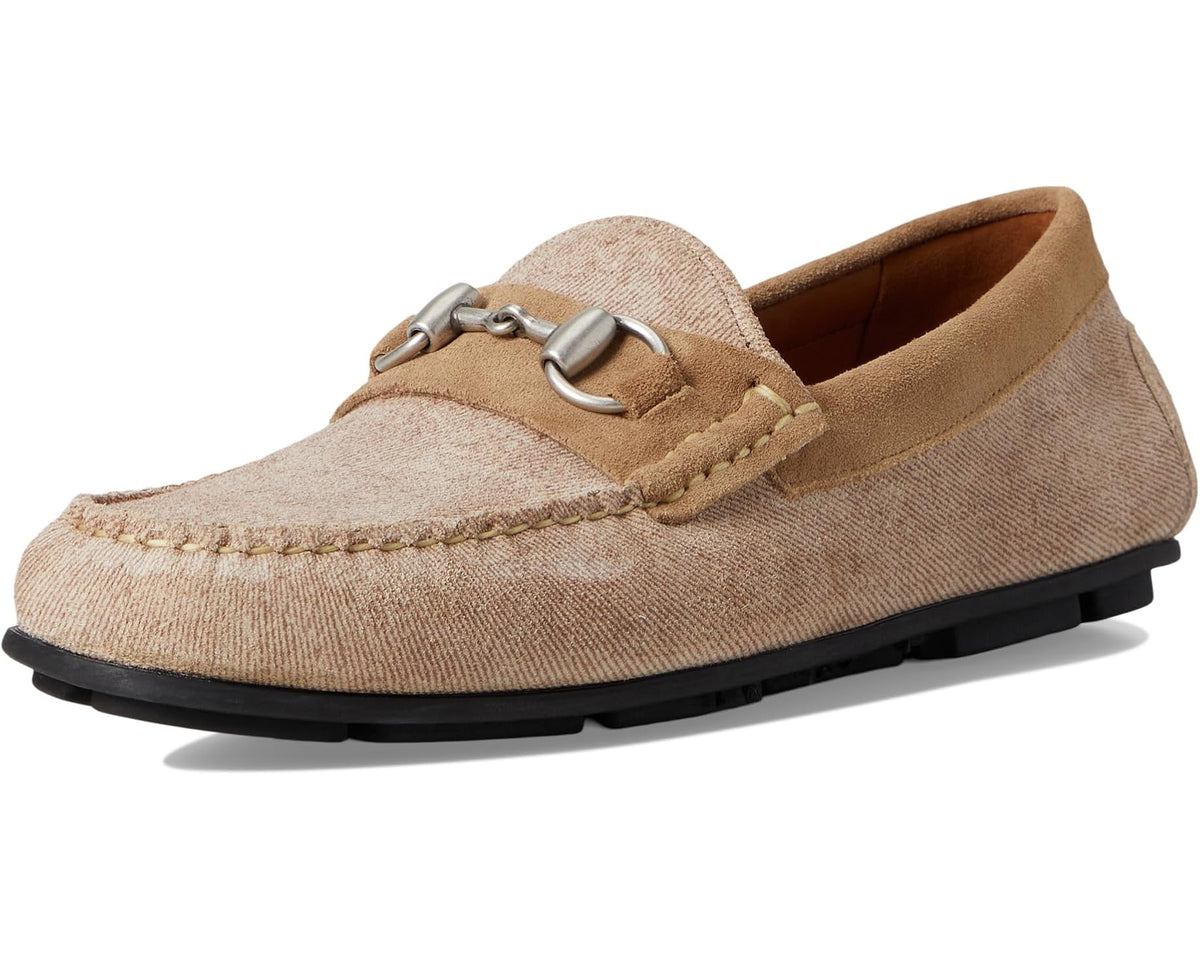 Men's Allen Edmonds Sebastian Loafer/Moc Shoes Bone Suede Mix - Eurostride