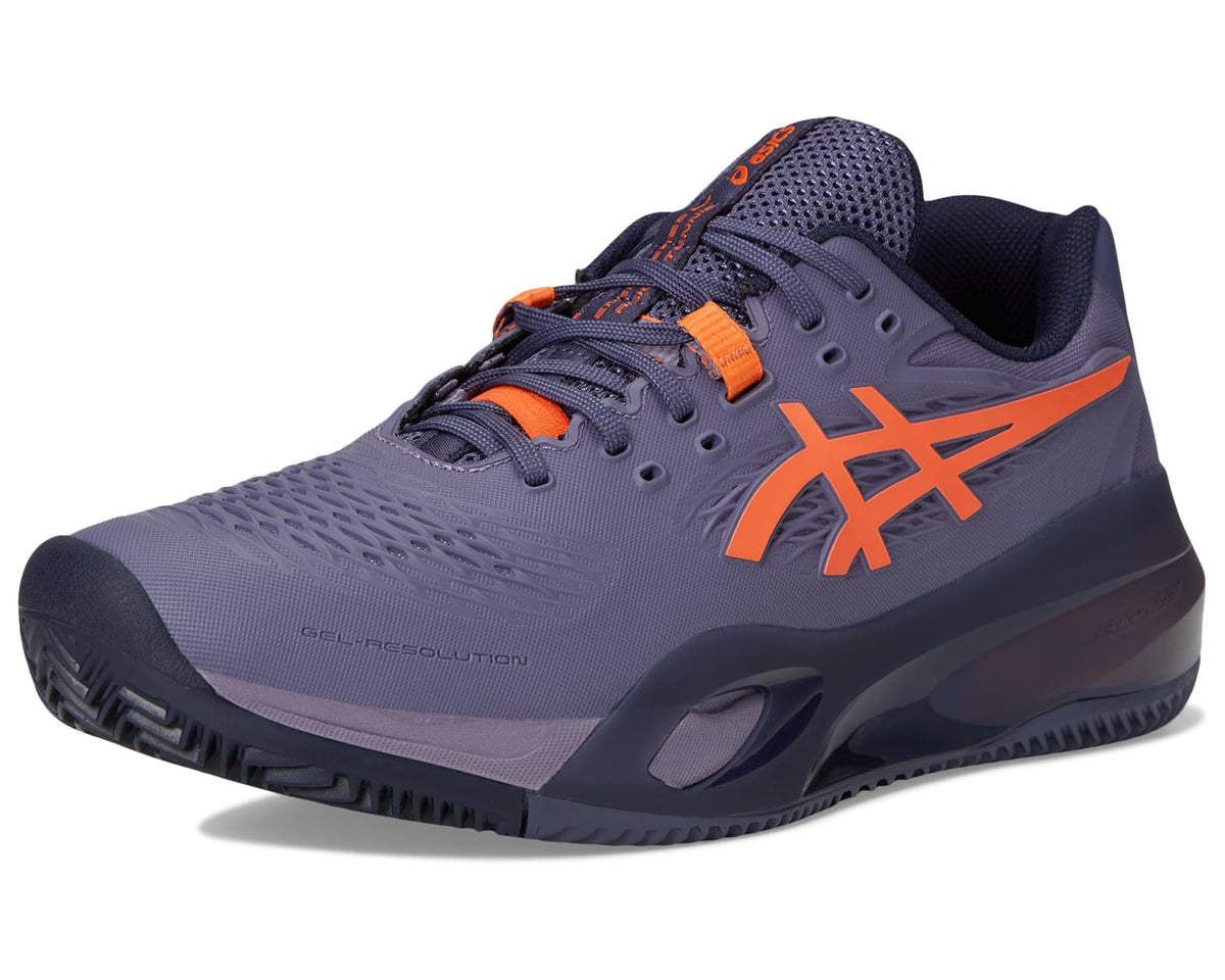 Men's ASICS Gel-Resolution X Clay Greyish Purple/Nova Orange - Eurostride