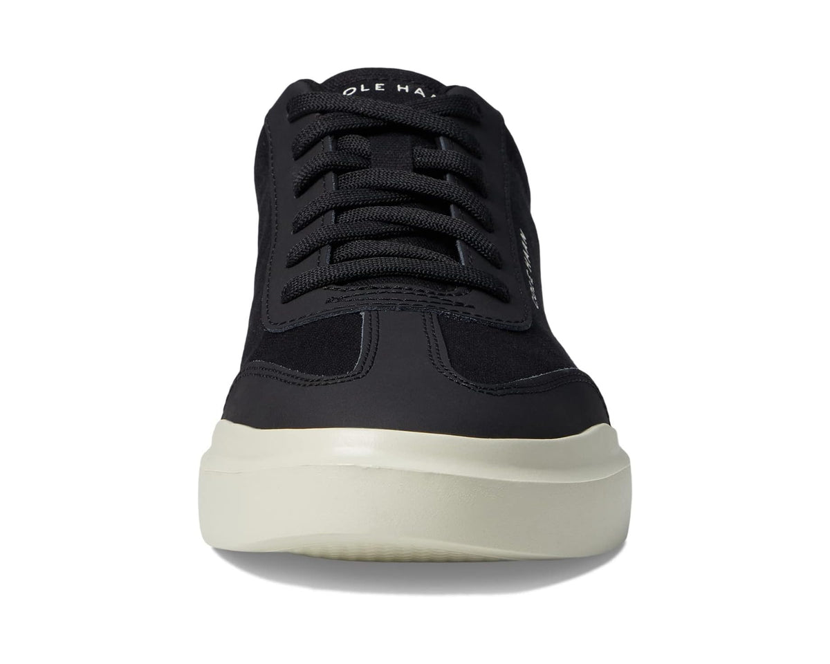 Men's Cole Haan Grandpro Rally Canvas T-Toe Sneaker Black/Silver Birch - Eurostride