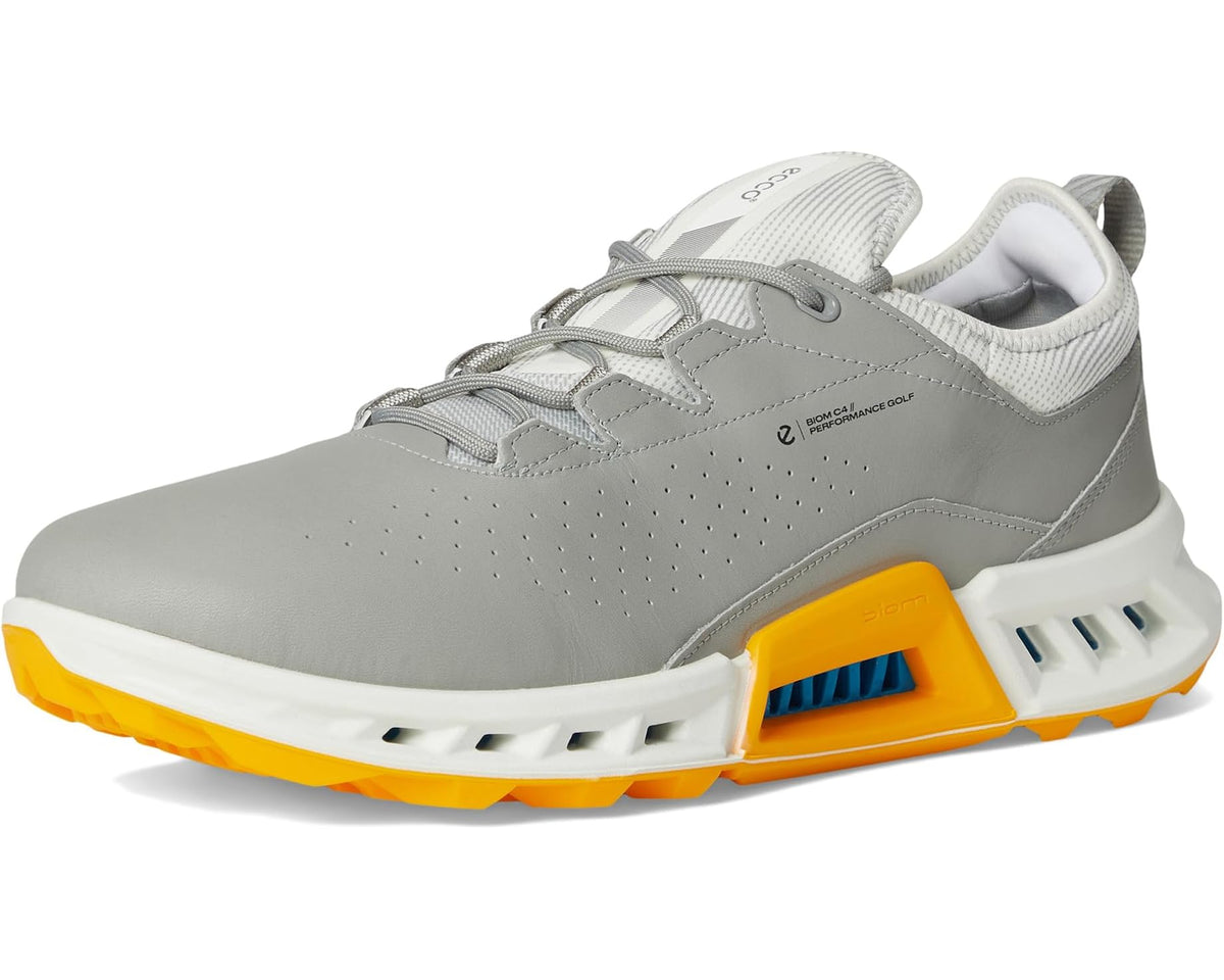 Men's ECCO Golf Biom C4 Vented GORE-TEX® Waterproof Golf Shoe Wild Dove/Sunrise - Eurostride