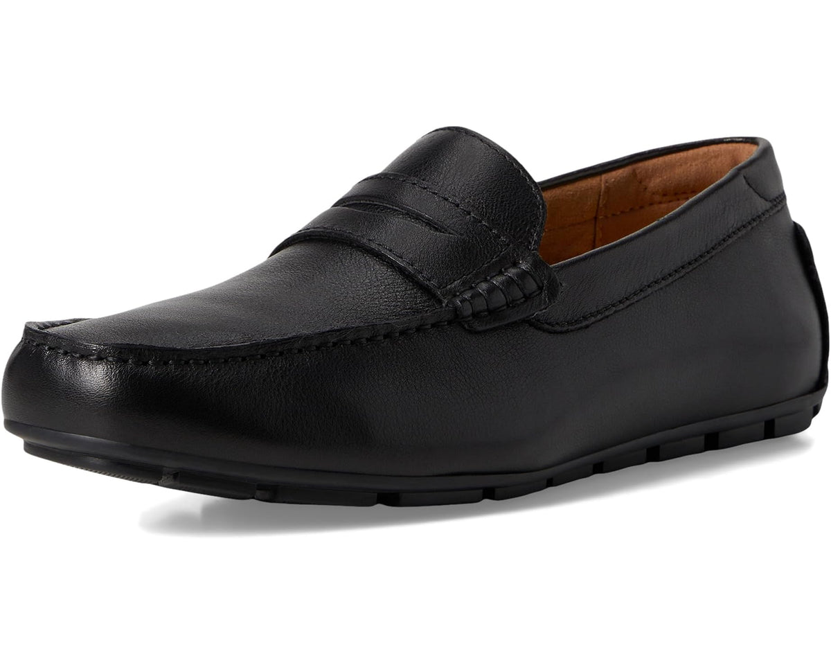 Men's Florsheim Motor Smooth Moc Toe Penny Driver Black - Eurostride