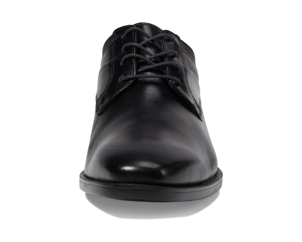 Men's Johnston & Murphy Gibbons Plain Toe Black Full Grain - Eurostride