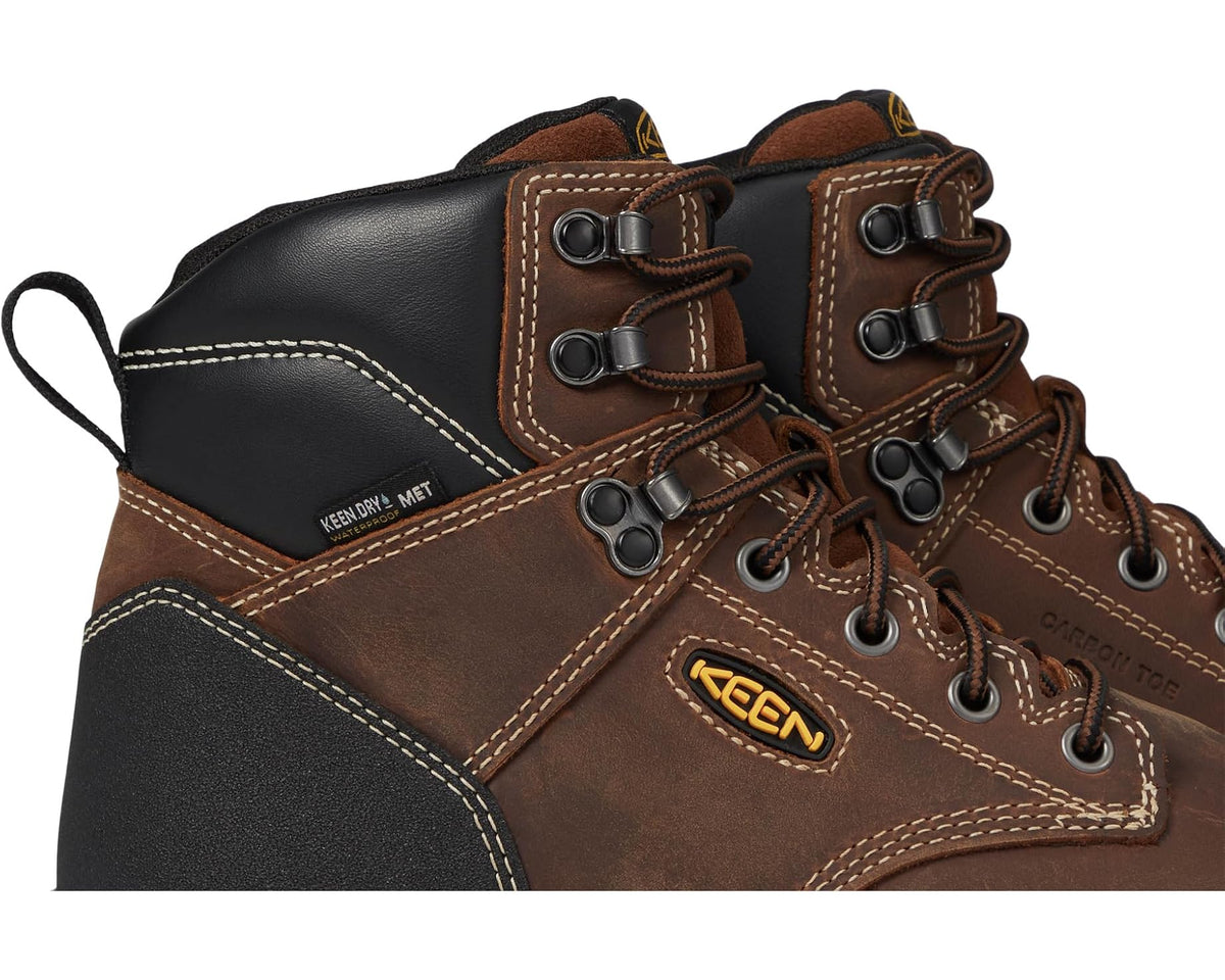 Men's KEEN Utility Evanston 6·Composite Toe Waterproof Internal Met Guard Bison/Black - Eurostride