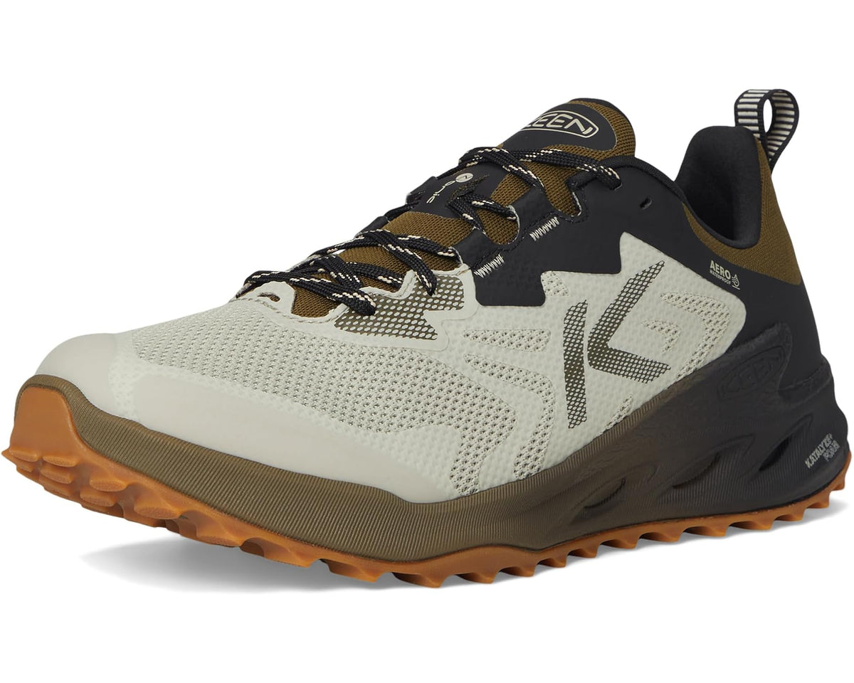 Men's KEEN Zionic NXT Waterproof Hiking Shoes Abbey Stone/Dark Olive - Eurostride