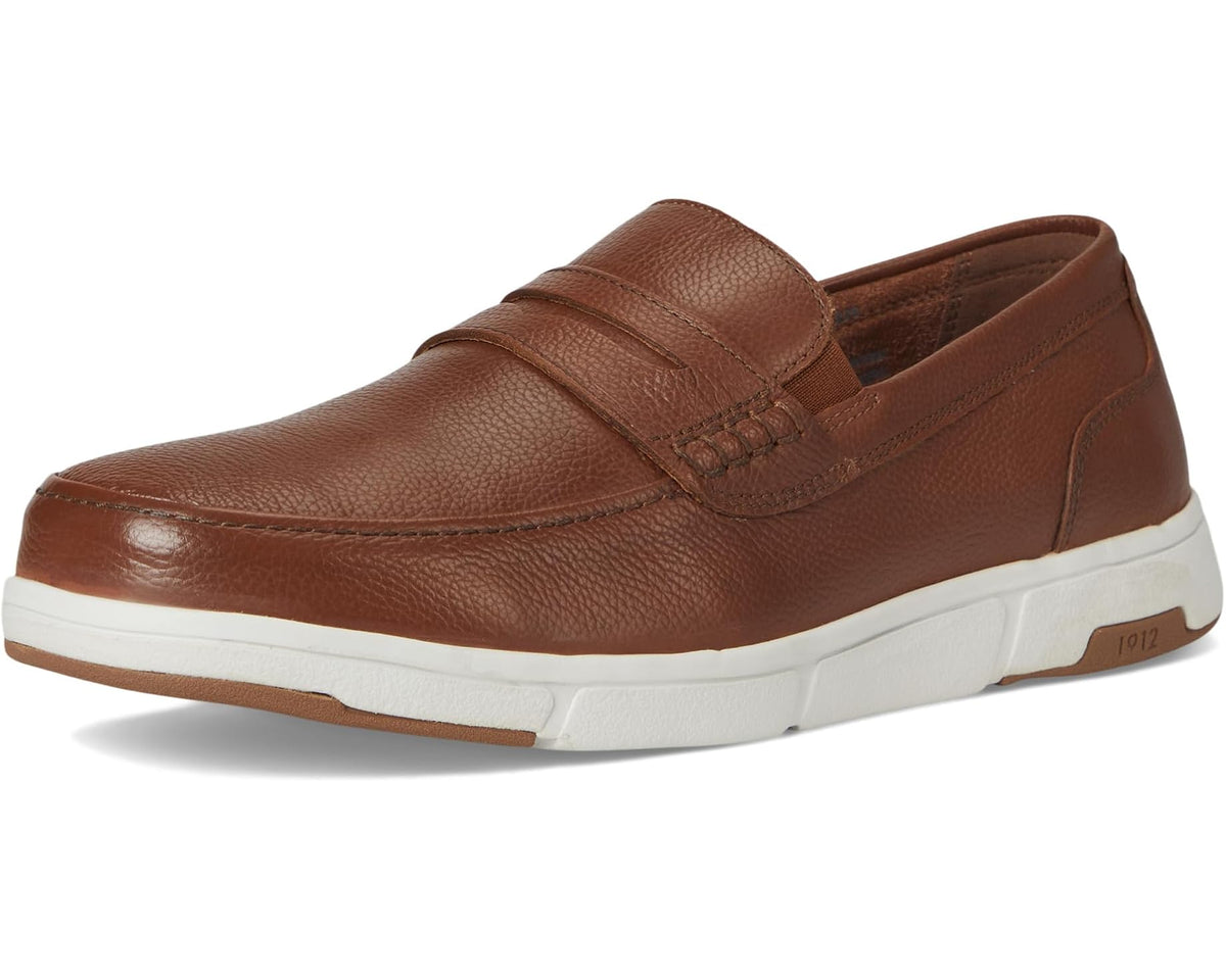 Men's Nunn Bush Luca Moccasin Toe Penny Loafer Lightweight Comfortable Slip-On Cognac - Eurostride