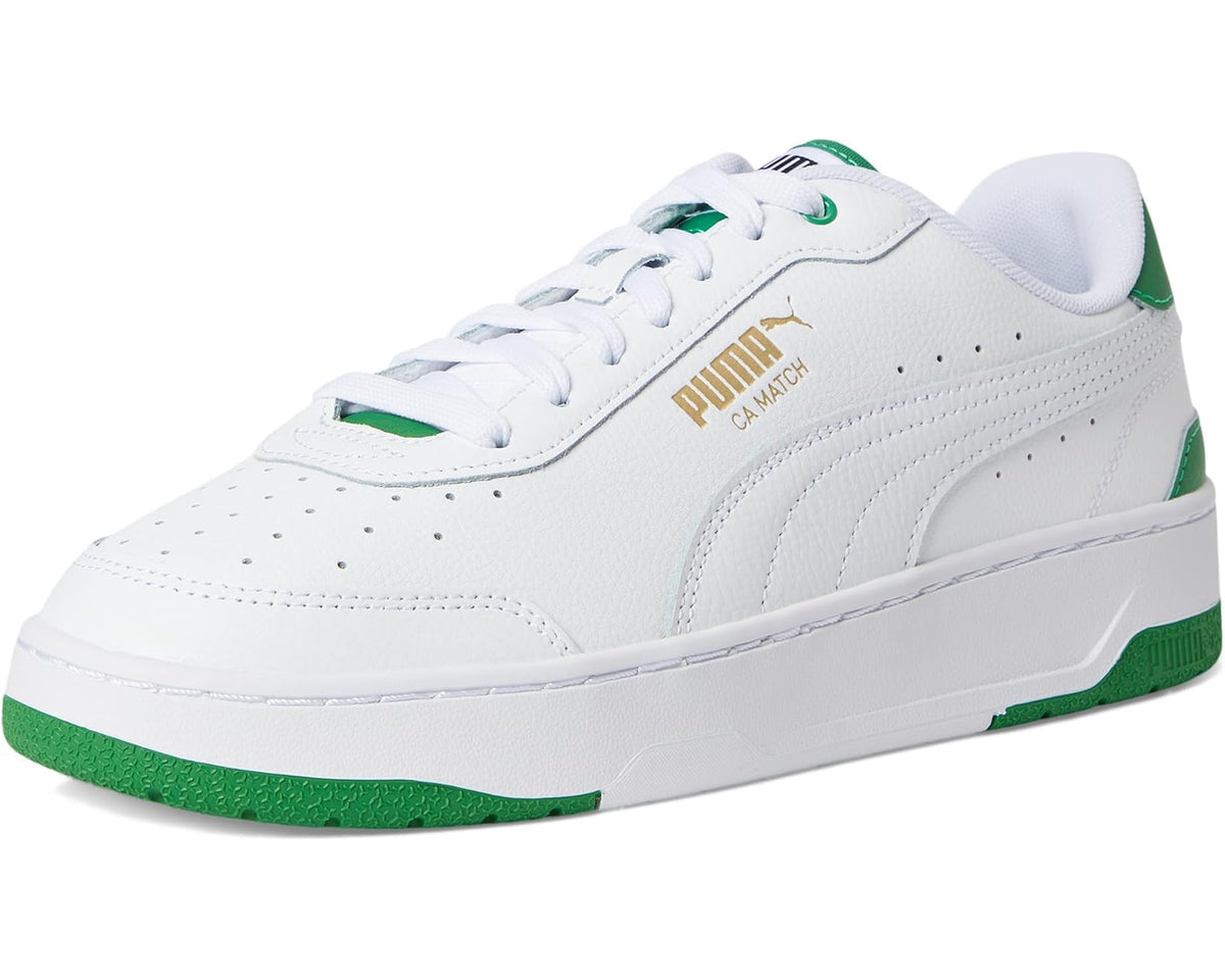 Men's PUMA CA Match Shoes White/Archive Green - Eurostride