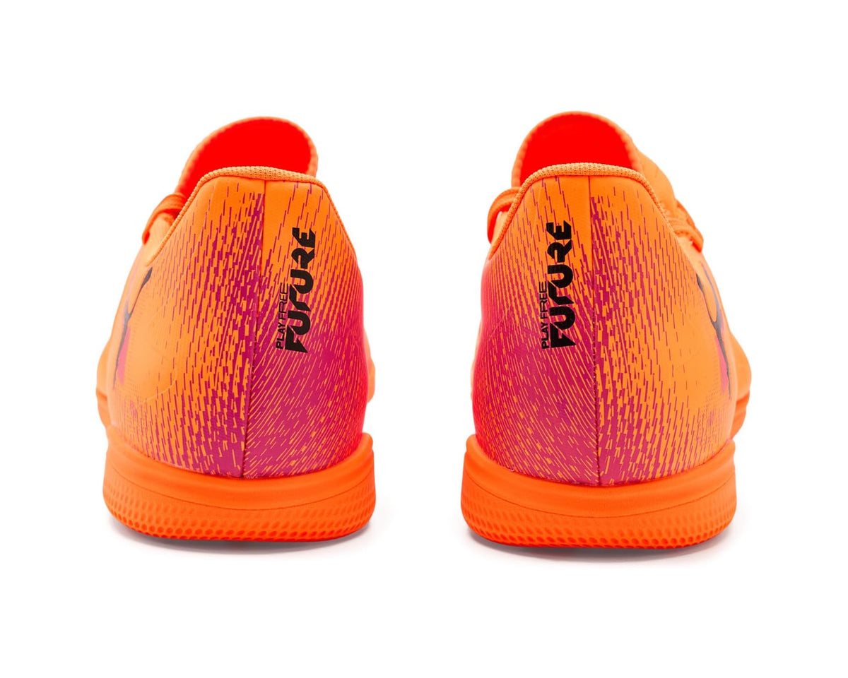 Men's PUMA Future 8 Play Indoor Trainer Soccer Shoes Heat Fire/Black/Ravish - Eurostride