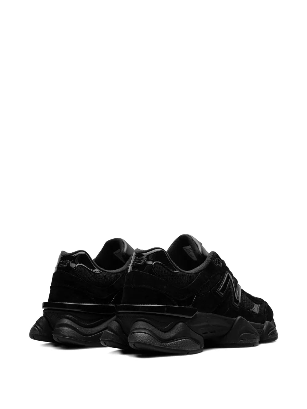 New Balance 9060 Triple Black Patent Sneakers