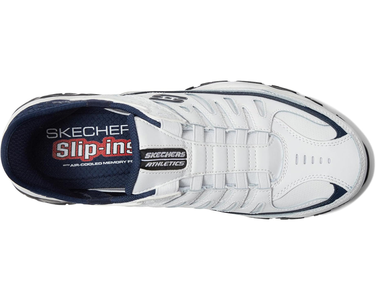 Men's SKECHERS Afterburn M. Fit Grill Captain Hands Free Slip-Ins White/Navy