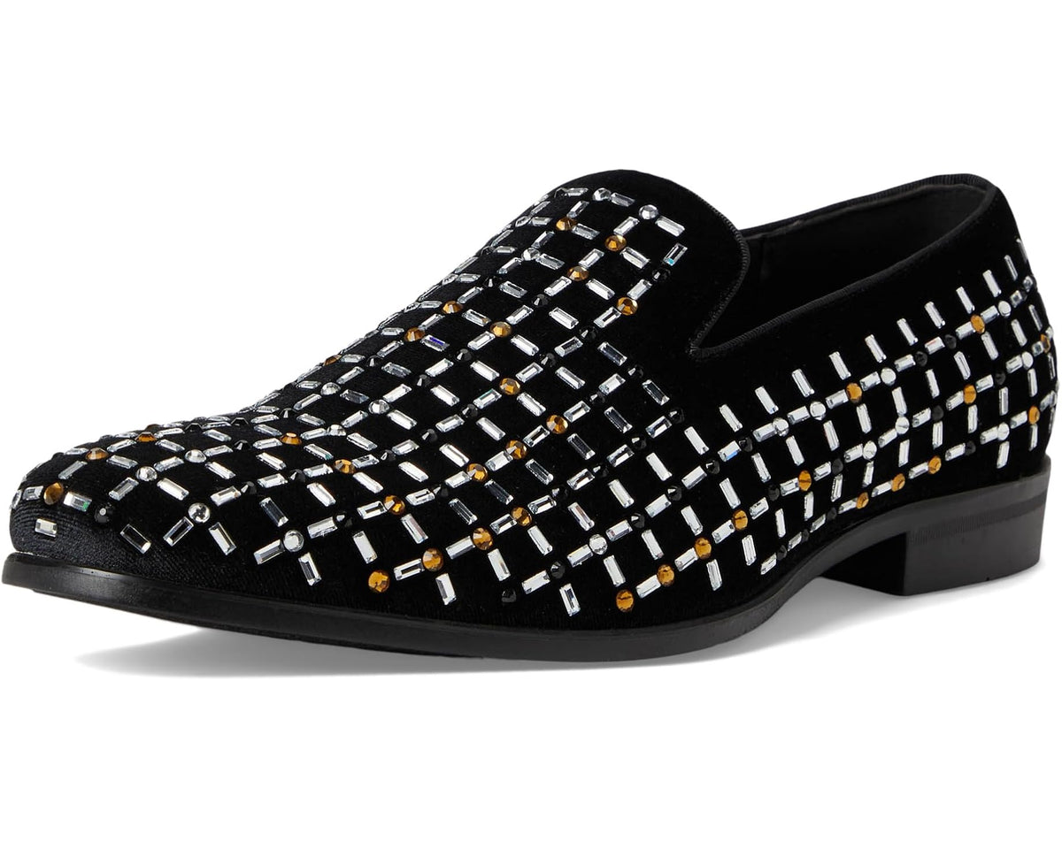 Men's Stacy Adams Stallford Rhinestone Slip-On Black Multi