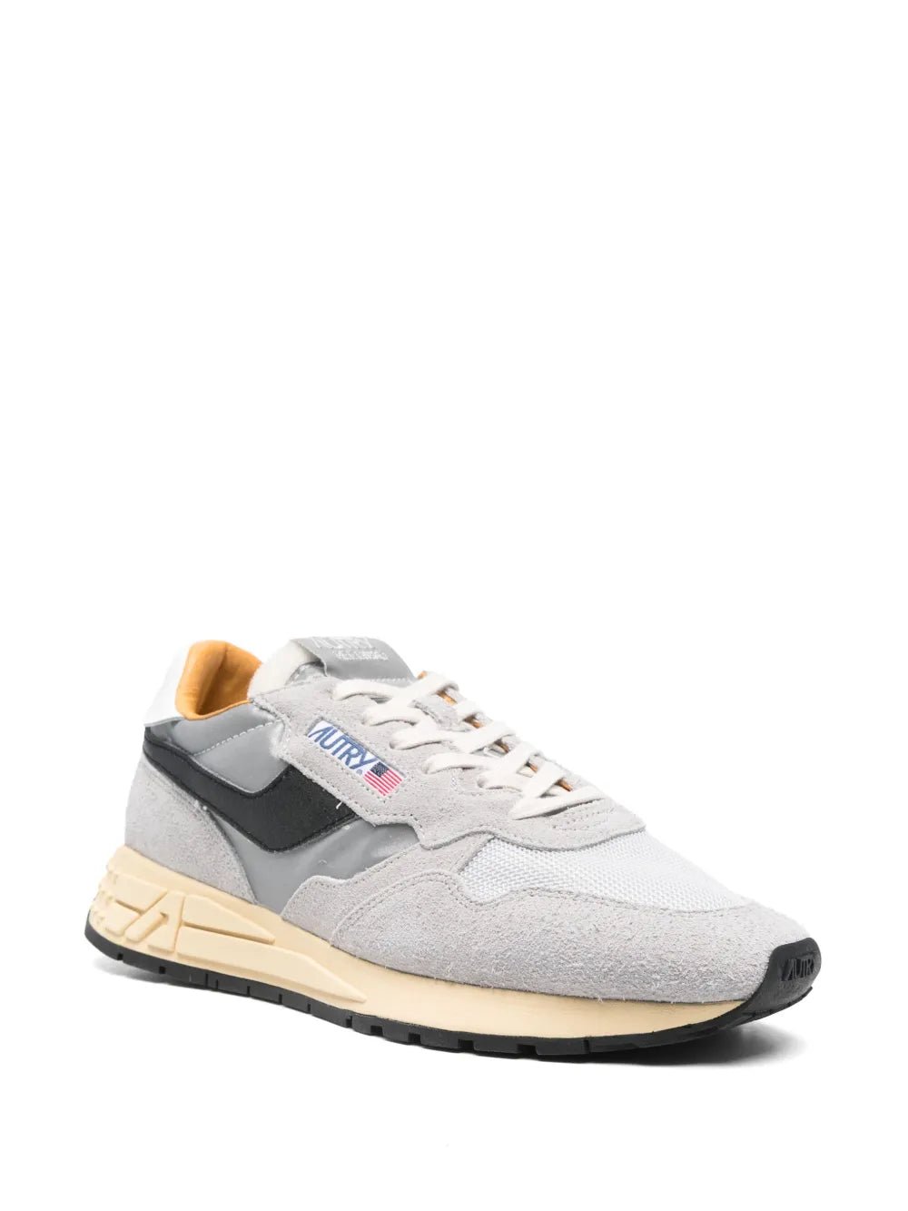 Autry Reelwind Low Sand Cracked Leather And Nylon Sneakers - Eurostride