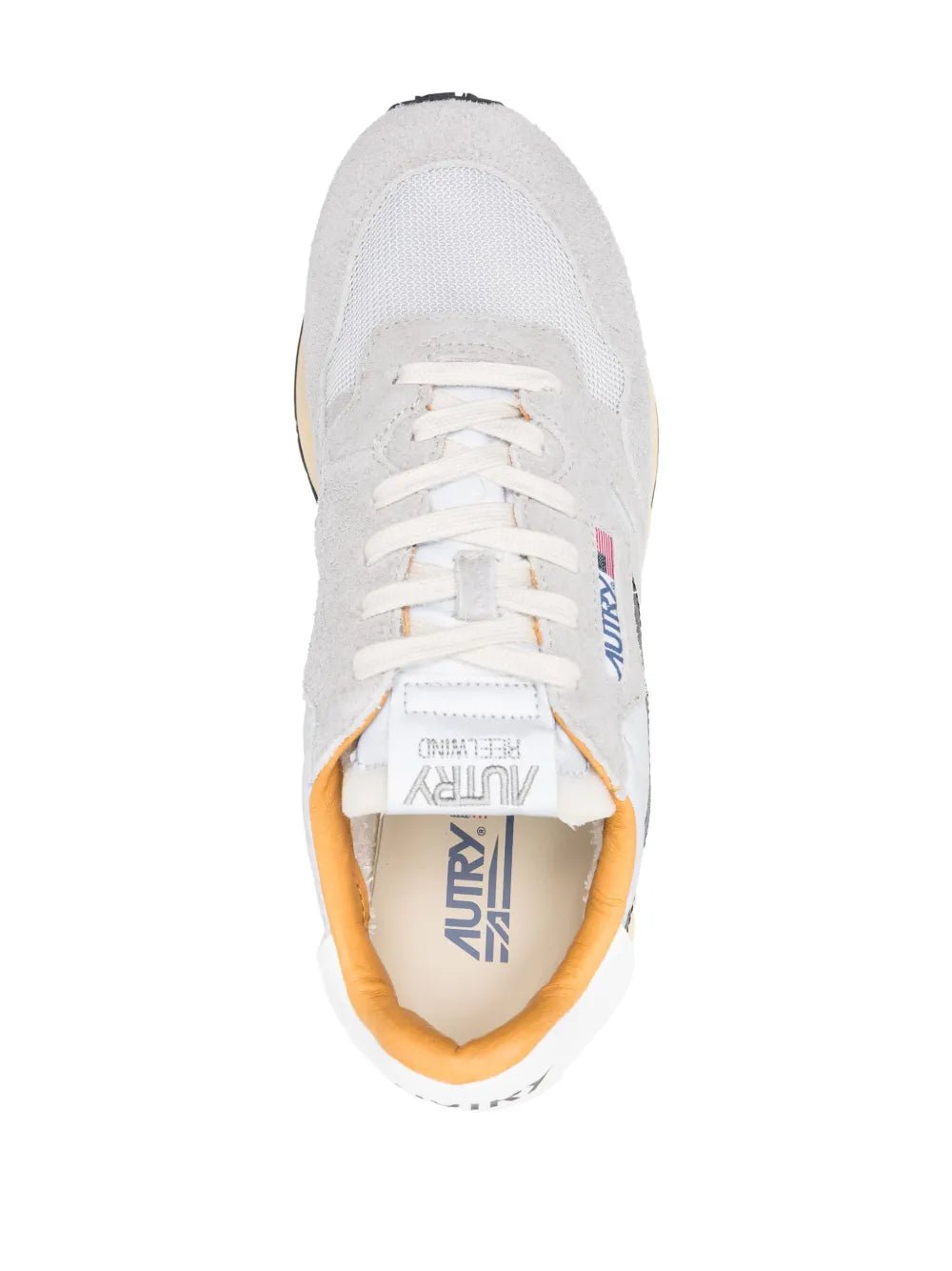 Autry Reelwind Low Sand Cracked Leather And Nylon Sneakers - Eurostride