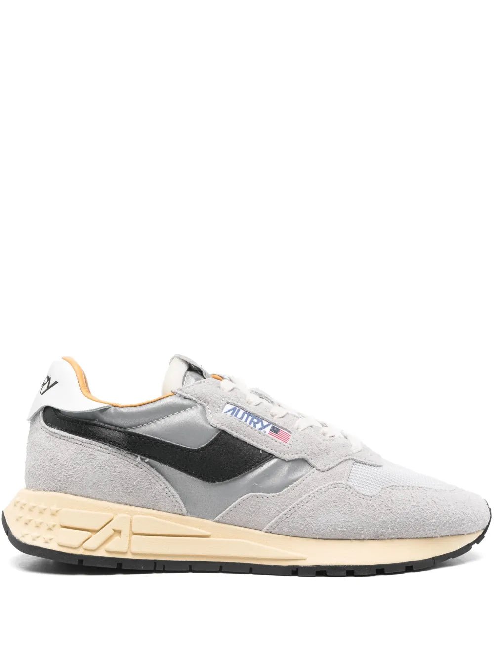 Autry Reelwind Low Sand Cracked Leather And Nylon Sneakers - Eurostride