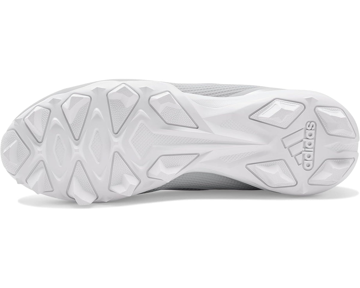 Men's adidas adiZero Impact 2.0 Molded Baseball Cleats Team Light Grey/Silver Metallic/White - Eurostride