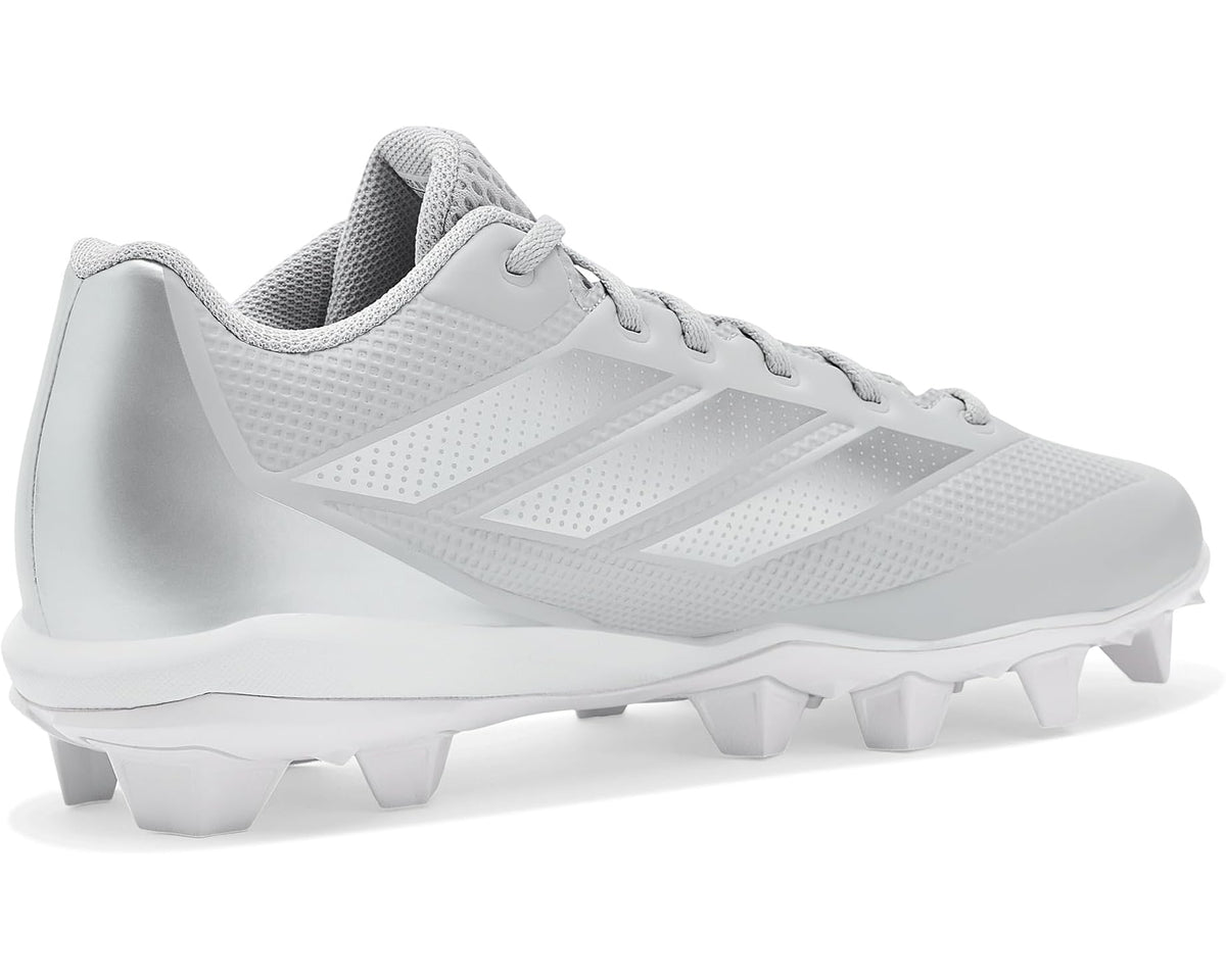 Men's adidas adiZero Impact 2.0 Molded Baseball Cleats Team Light Grey/Silver Metallic/White - Eurostride