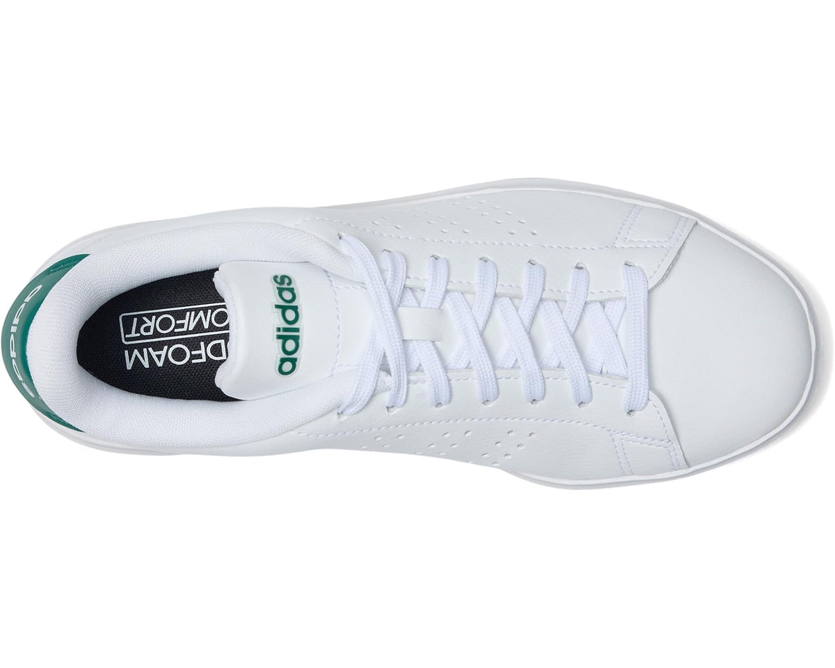 Men's adidas Advantage 2.0 White/Black/Collegiate Green - Eurostride