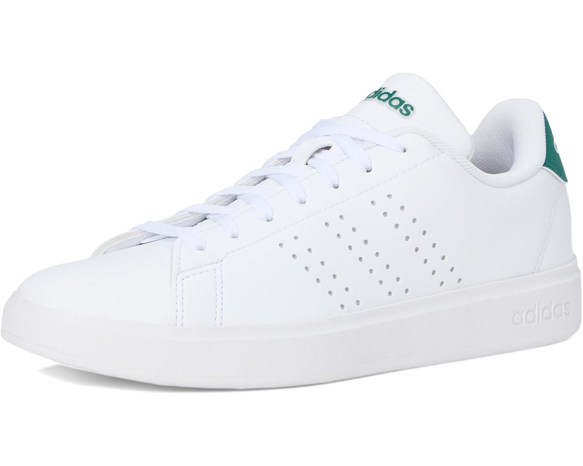 Men's adidas Advantage 2.0 White/Black/Collegiate Green - Eurostride