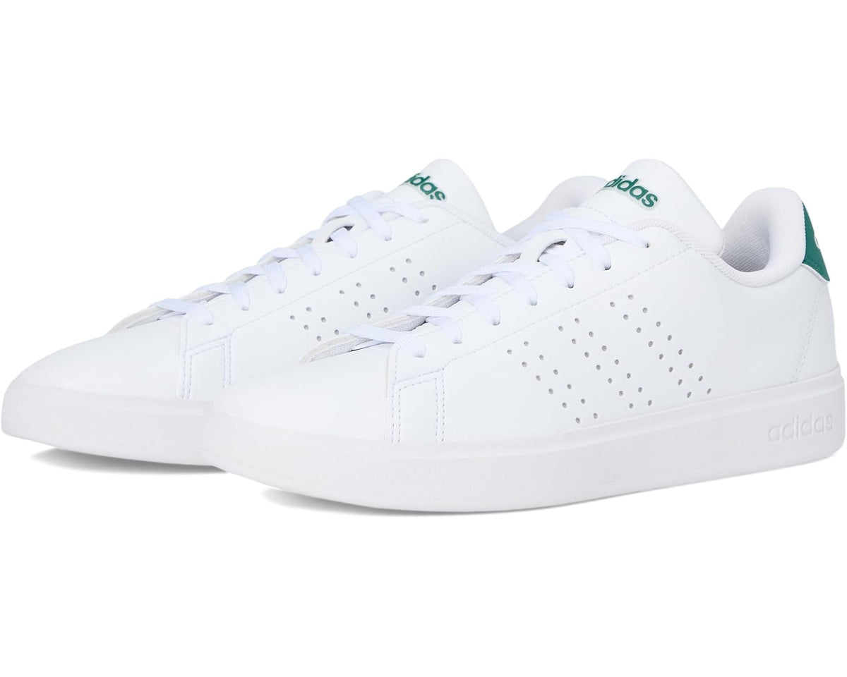 Men's adidas Advantage 2.0 White/Black/Collegiate Green - Eurostride