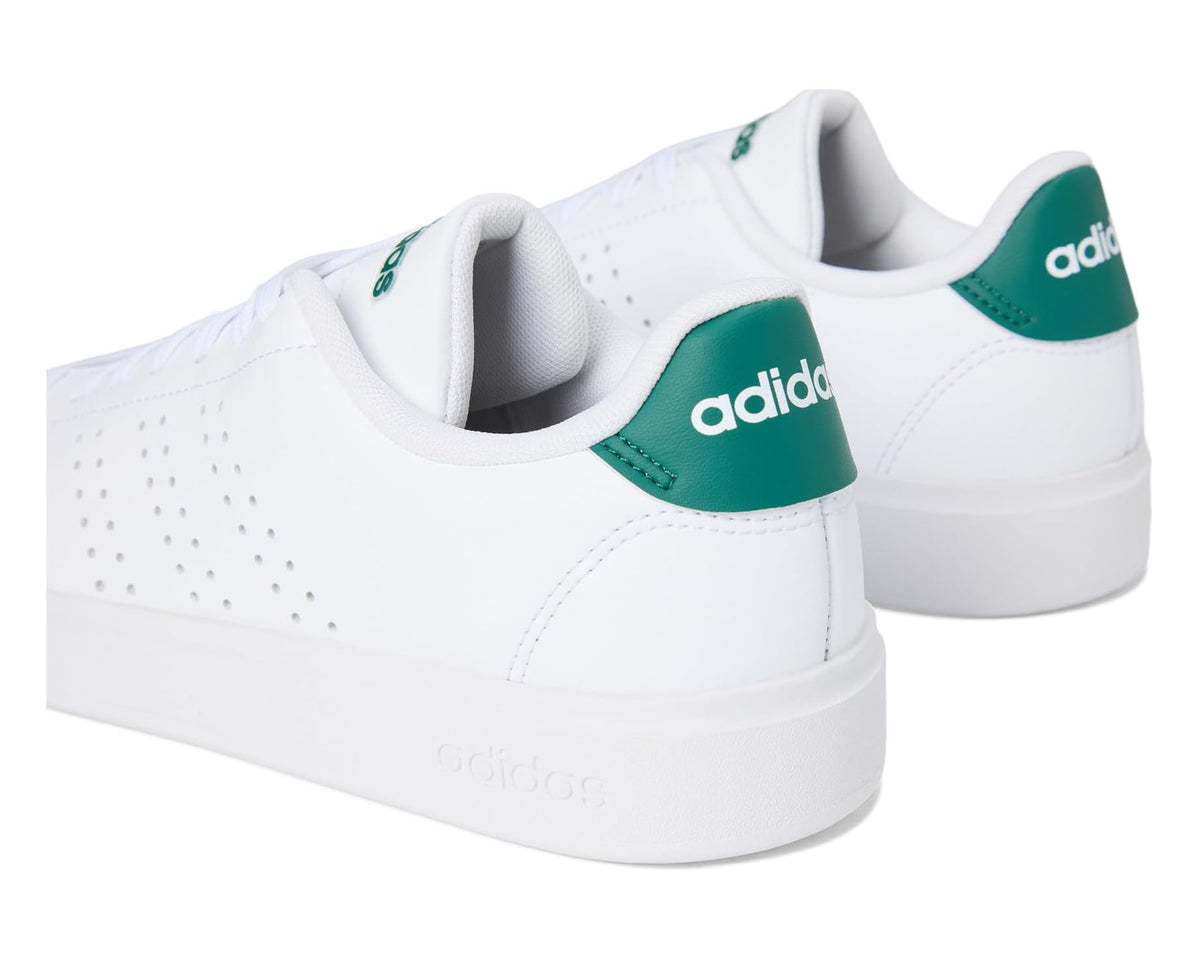Men's adidas Advantage 2.0 White/Black/Collegiate Green - Eurostride