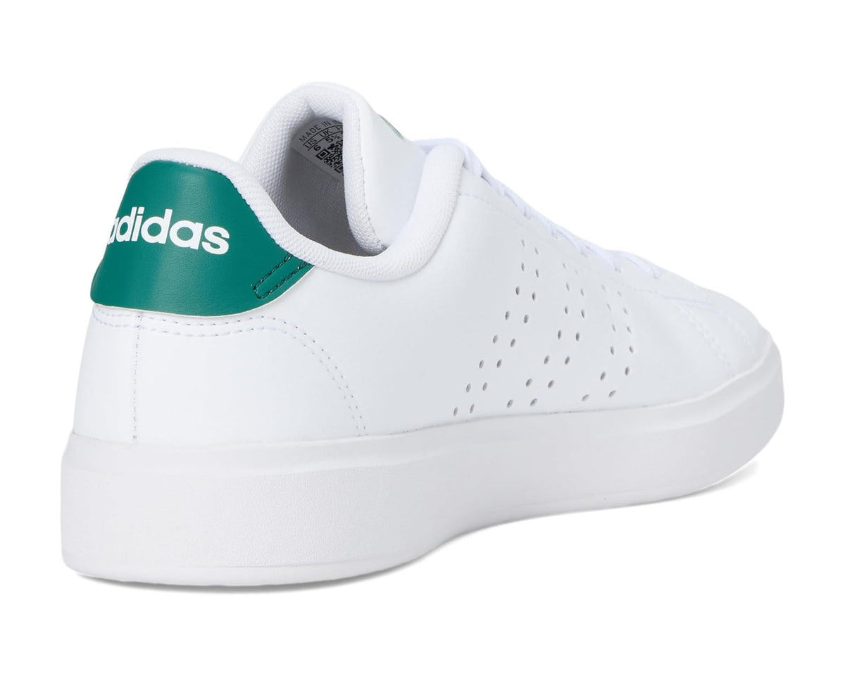Men's adidas Advantage 2.0 White/Black/Collegiate Green - Eurostride