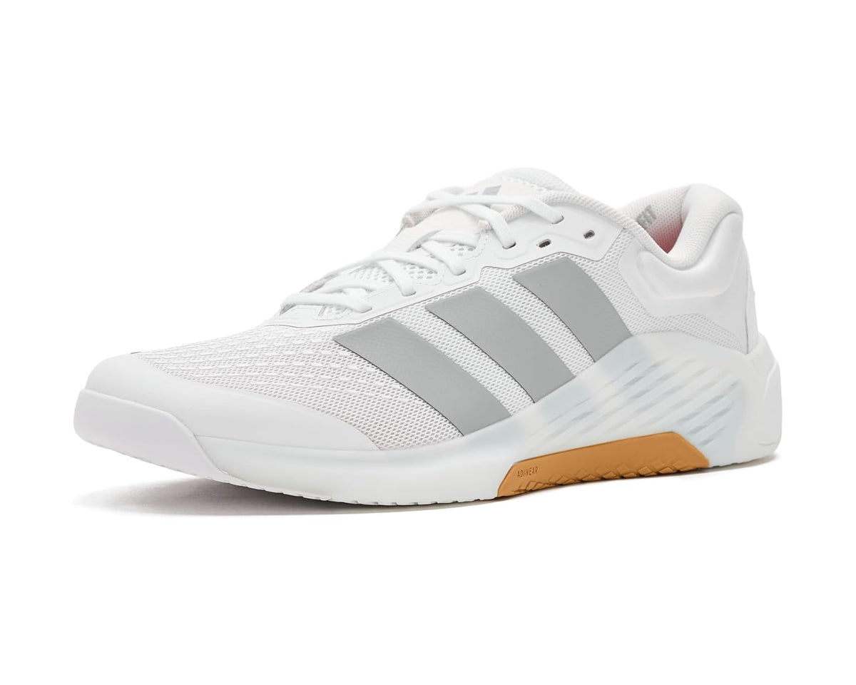Men's adidas Dropset 4 Power Trainer Training Shoes White/Halo Silver/White - Eurostride