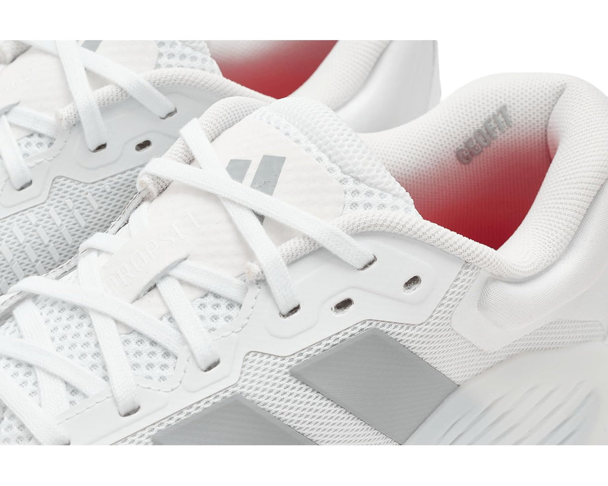 Men's adidas Dropset 4 Power Trainer Training Shoes White/Halo Silver/White - Eurostride