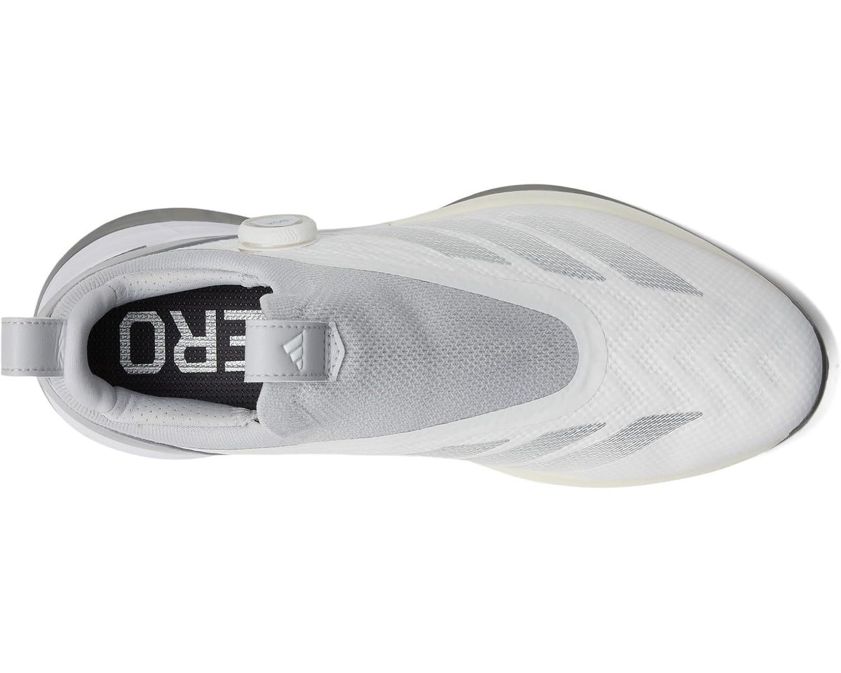 Men's adidas Golf Adizero ZG BOA Spikeless Golf Shoes Footwear White/Silver Metallic/Light Solid Grey - Eurostride