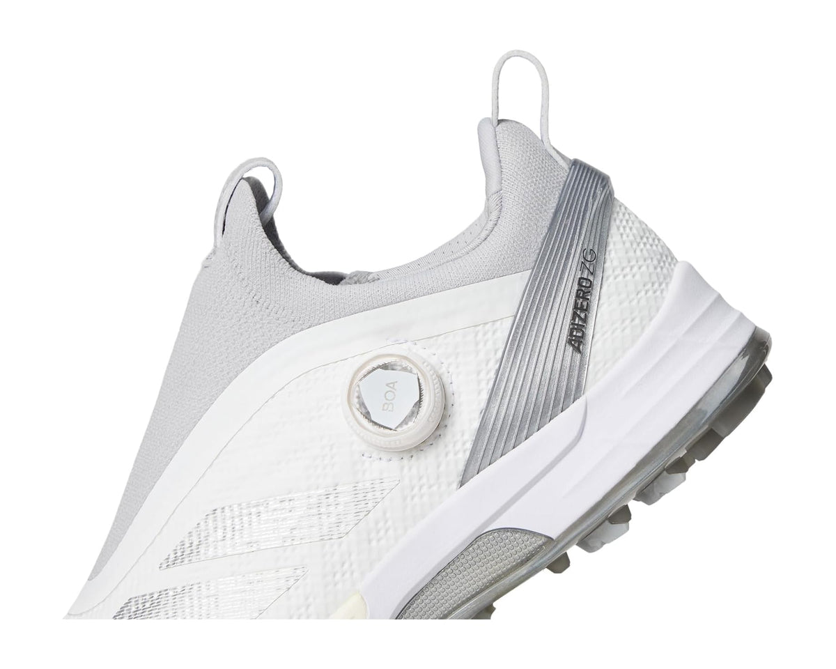 Men's adidas Golf Adizero ZG BOA Spikeless Golf Shoes Footwear White/Silver Metallic/Light Solid Grey - Eurostride
