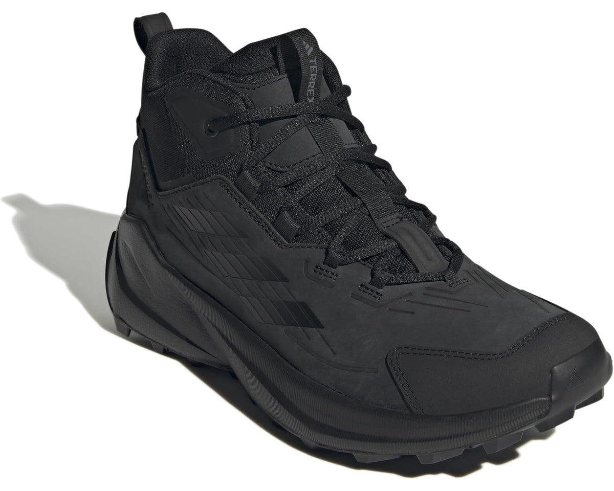 Men's adidas Outdoor Terrex Trailmaker 2 Leather Hiking Shoes Black/Black/Grey - Eurostride
