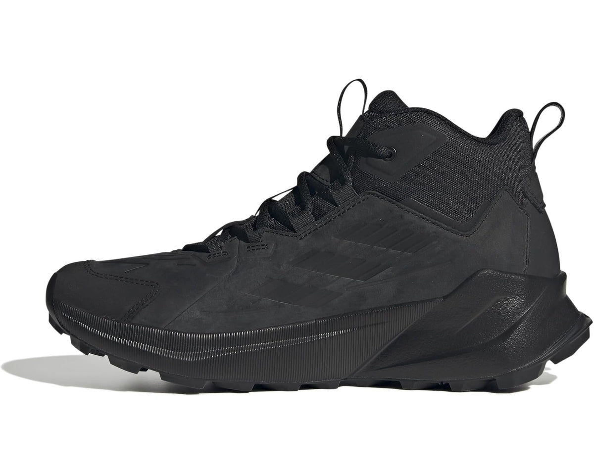 Men's adidas Outdoor Terrex Trailmaker 2 Leather Hiking Shoes Black/Black/Grey - Eurostride