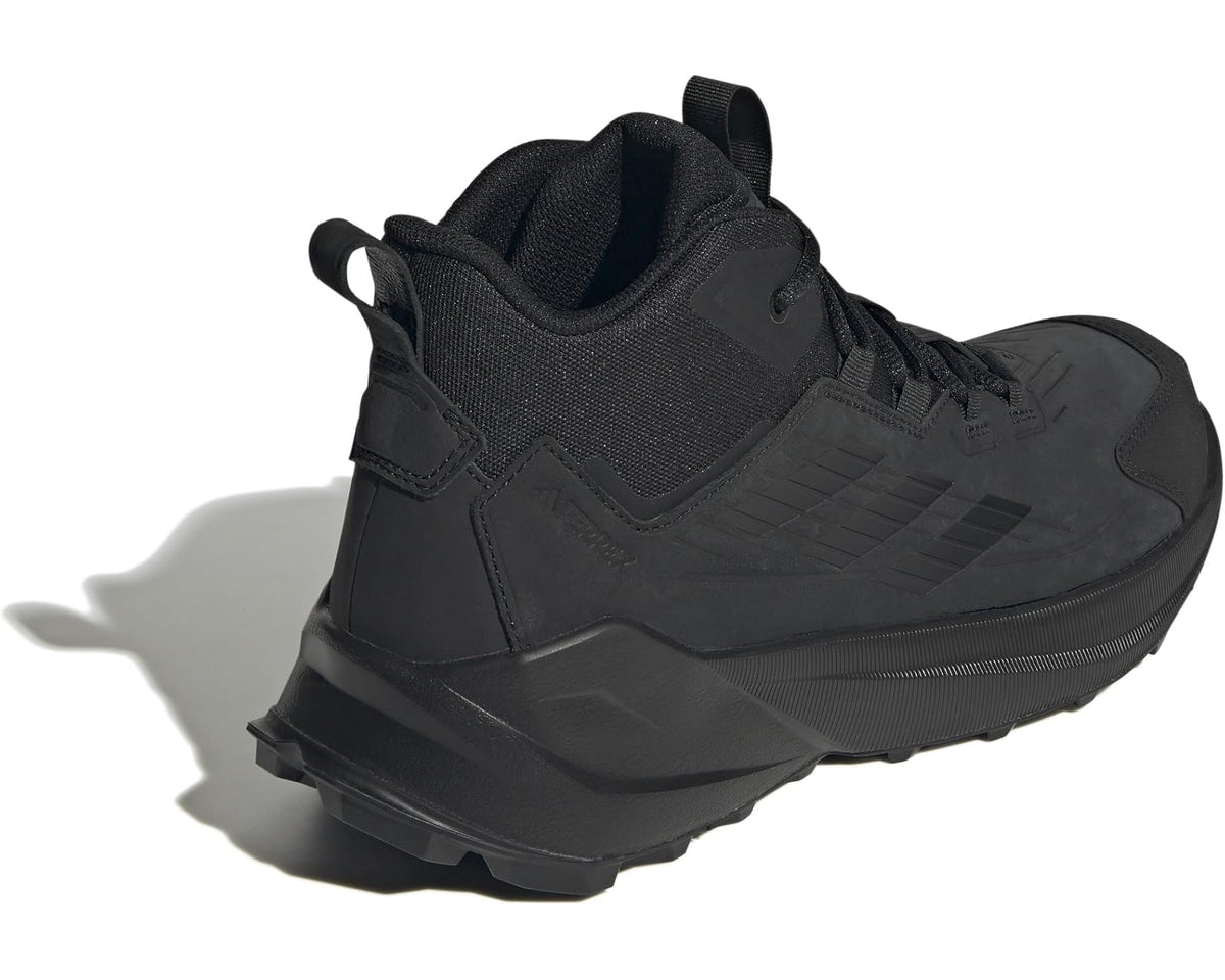 Men's adidas Outdoor Terrex Trailmaker 2 Leather Hiking Shoes Black/Black/Grey - Eurostride