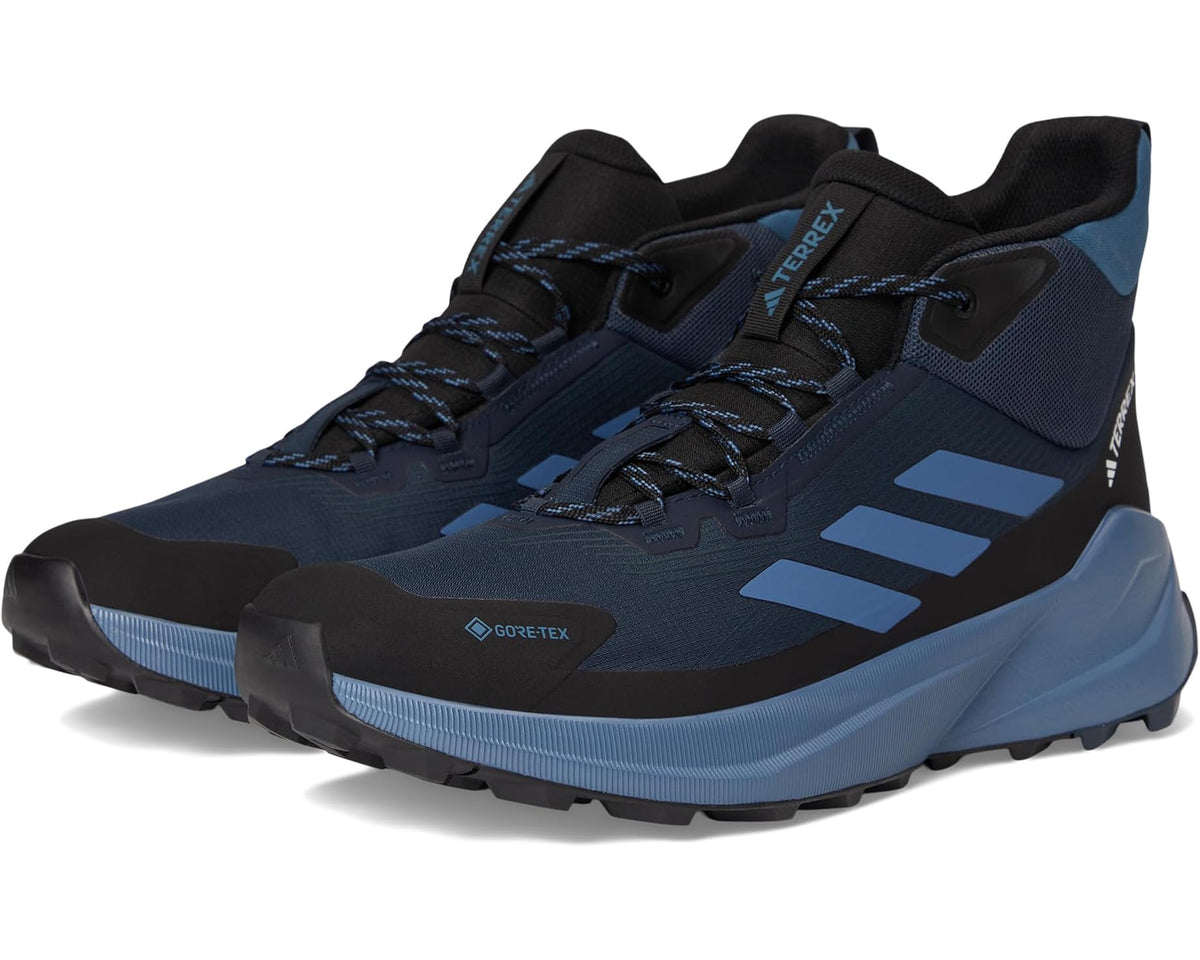 Men's adidas Outdoor Terrex Trailmaker 2.0 Mid Top GORE-TEX® Hiking Shoes Aurora Ink/Wonder Steel/Black - Eurostride