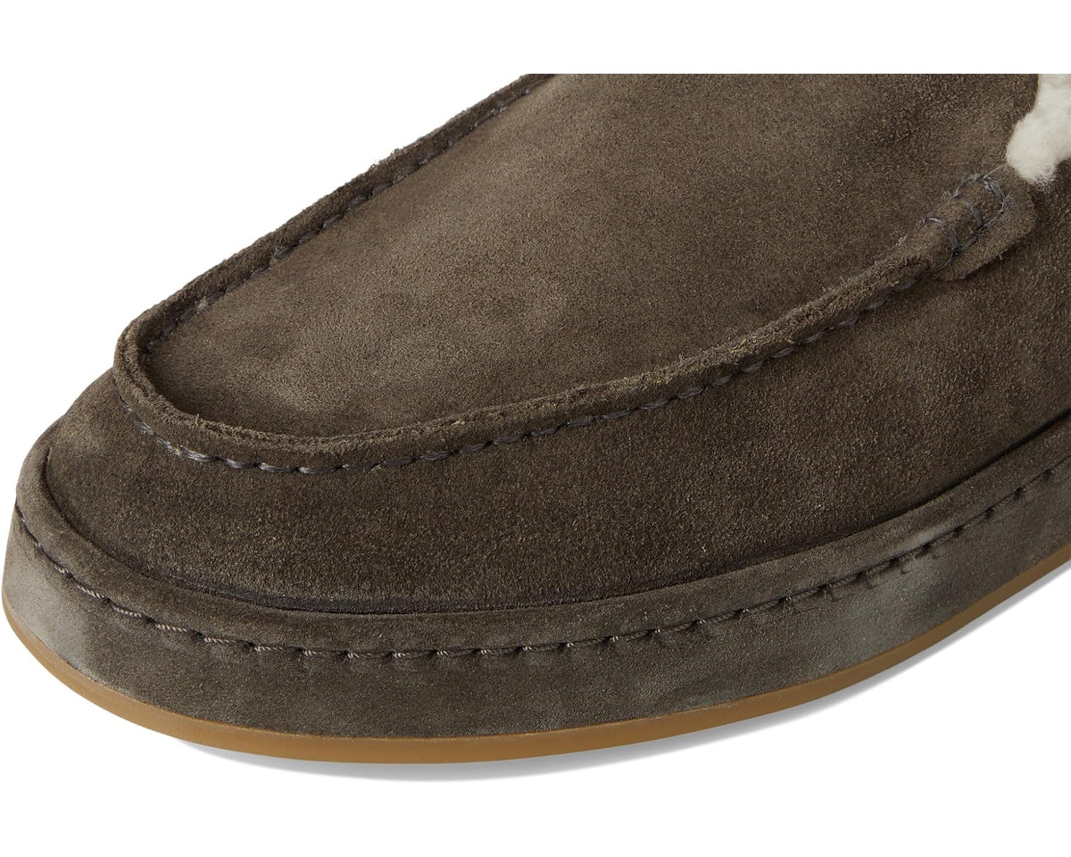 Men's Allen Edmonds Bowen Slip-On Shoes Dark Grey Suede - Eurostride