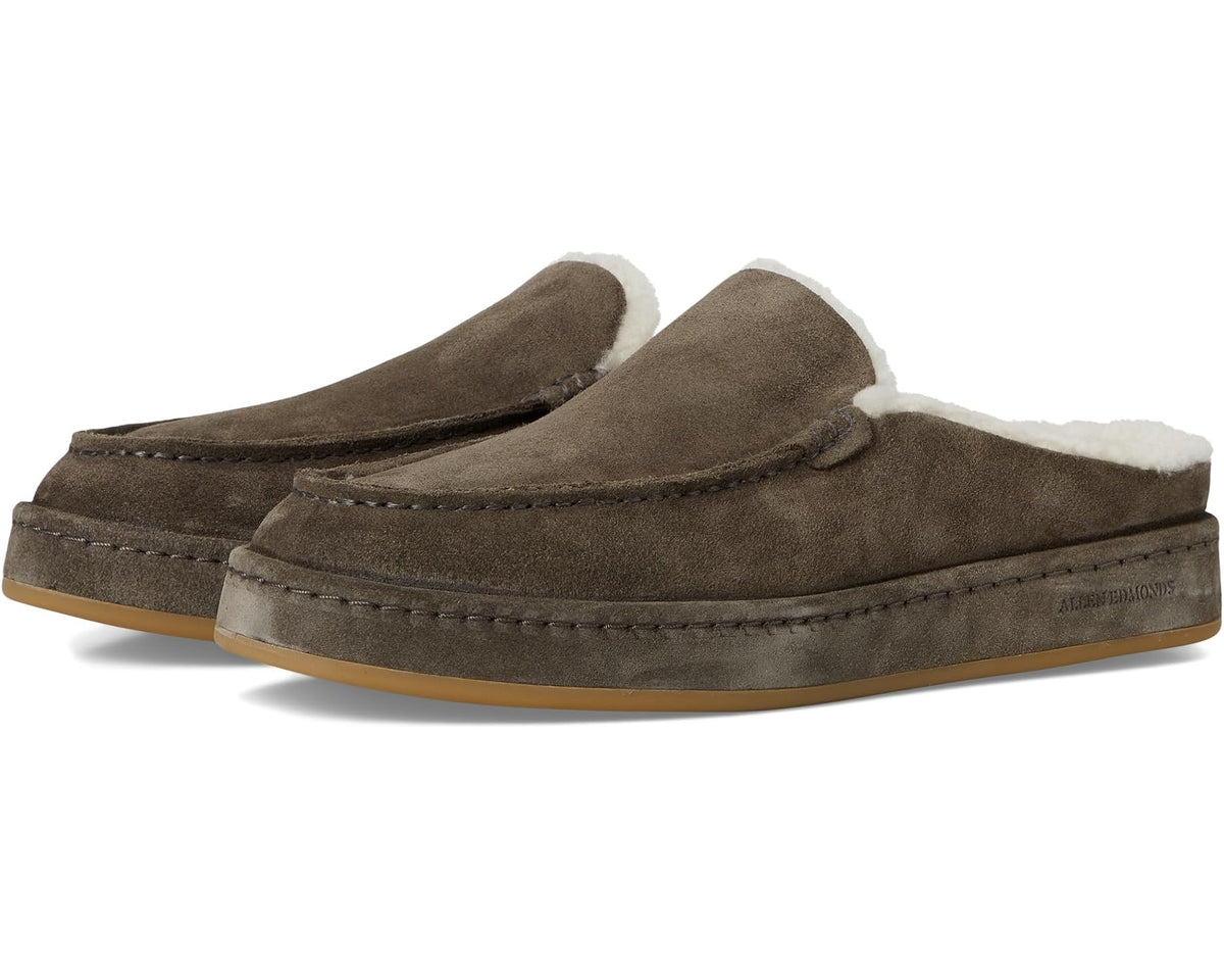 Men's Allen Edmonds Bowen Slip-On Shoes Dark Grey Suede - Eurostride