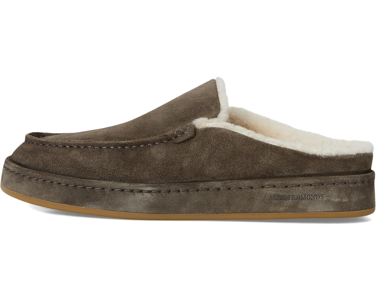 Men's Allen Edmonds Bowen Slip-On Shoes Dark Grey Suede - Eurostride