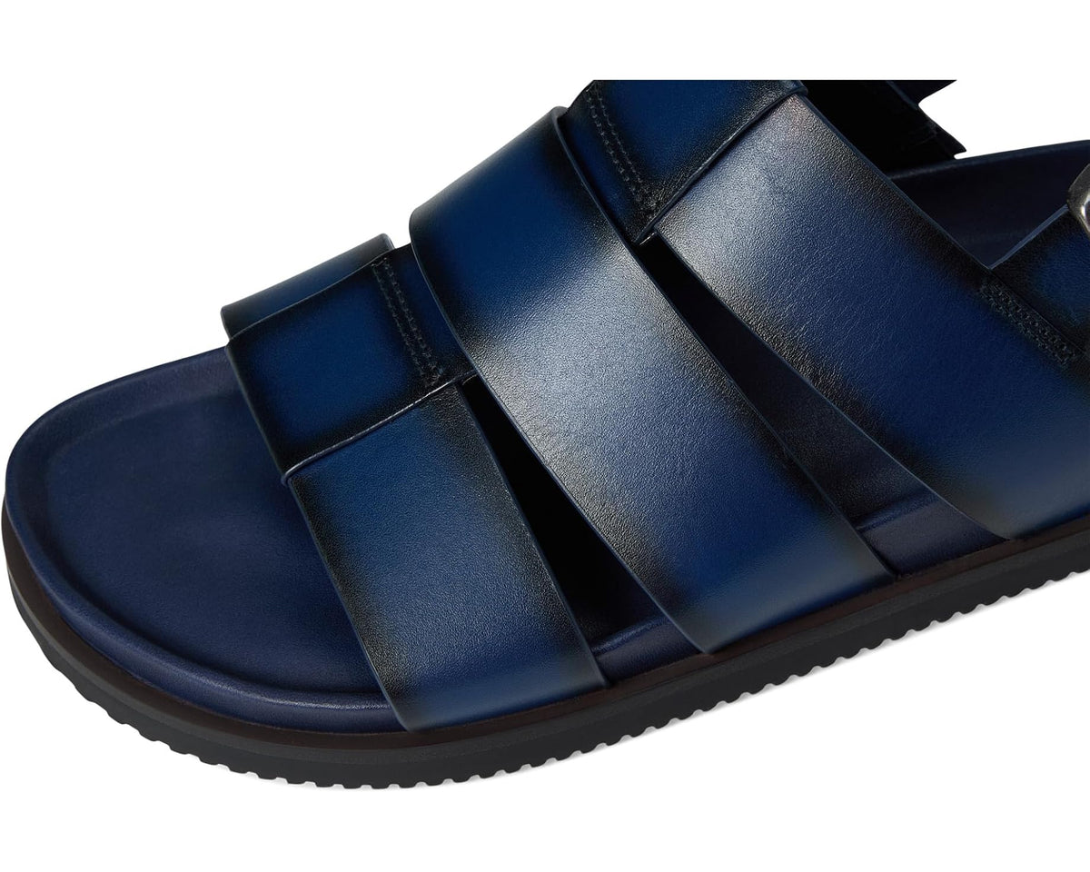 Men's Allen Edmonds Damien Fisherman Sandals Navy Leather - Eurostride