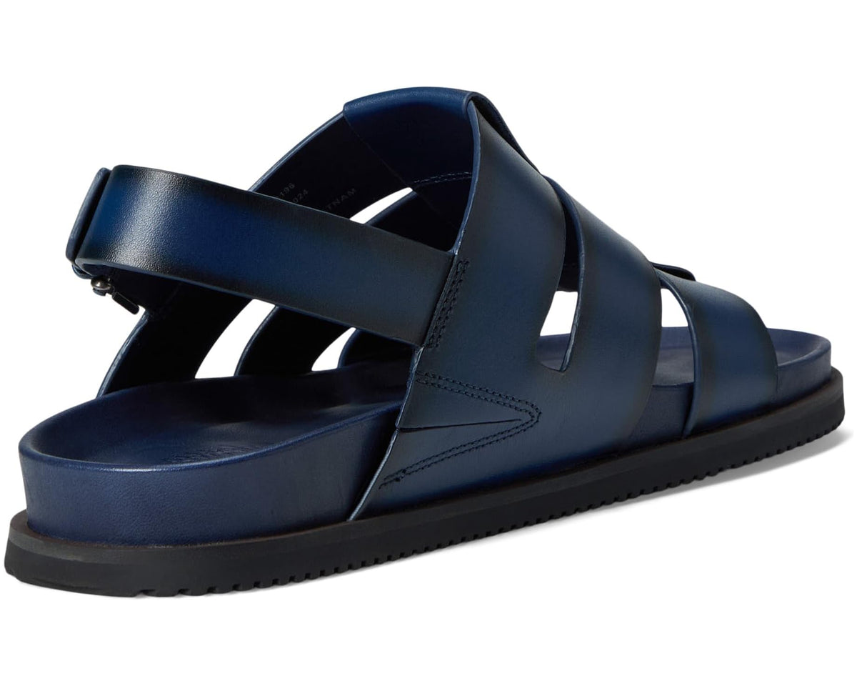 Men's Allen Edmonds Damien Fisherman Sandals Navy Leather - Eurostride