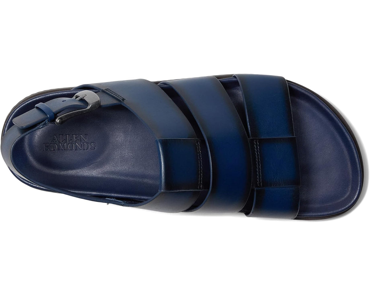 Men's Allen Edmonds Damien Fisherman Sandals Navy Leather - Eurostride