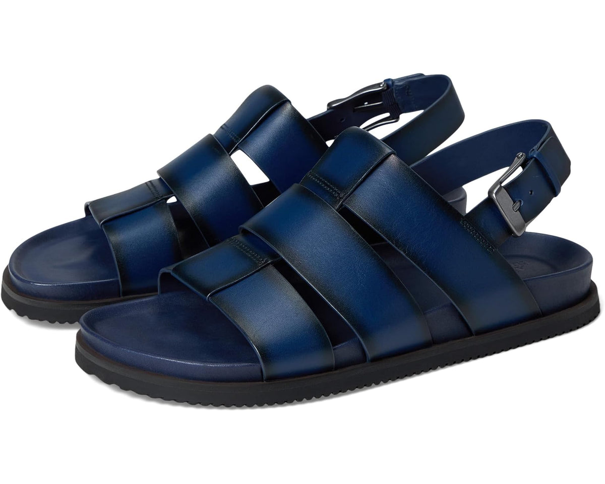 Men's Allen Edmonds Damien Fisherman Sandals Navy Leather - Eurostride