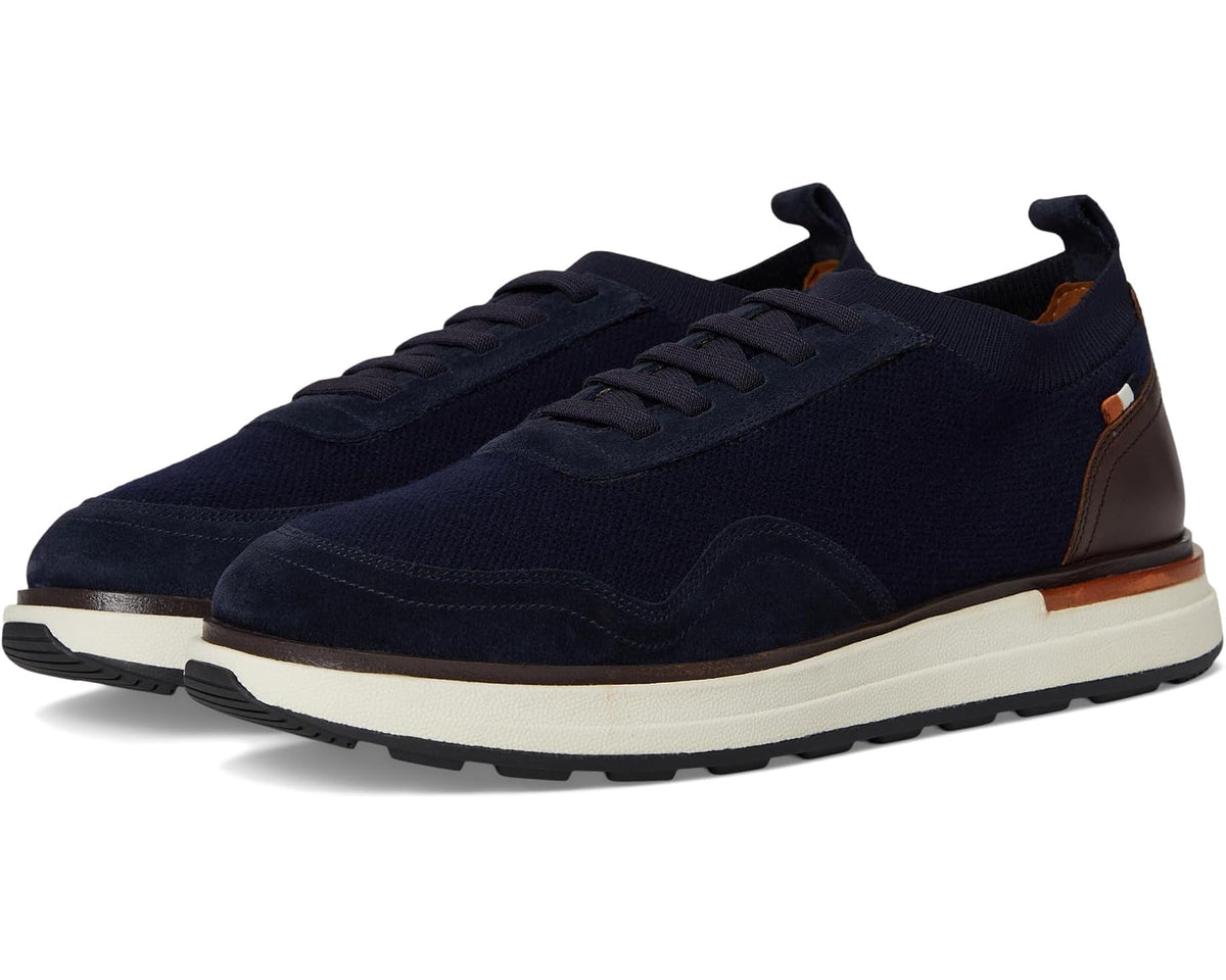 Men's Allen Edmonds Easton Slip-on Shoes Navy Knit Wool & Leather - Eurostride