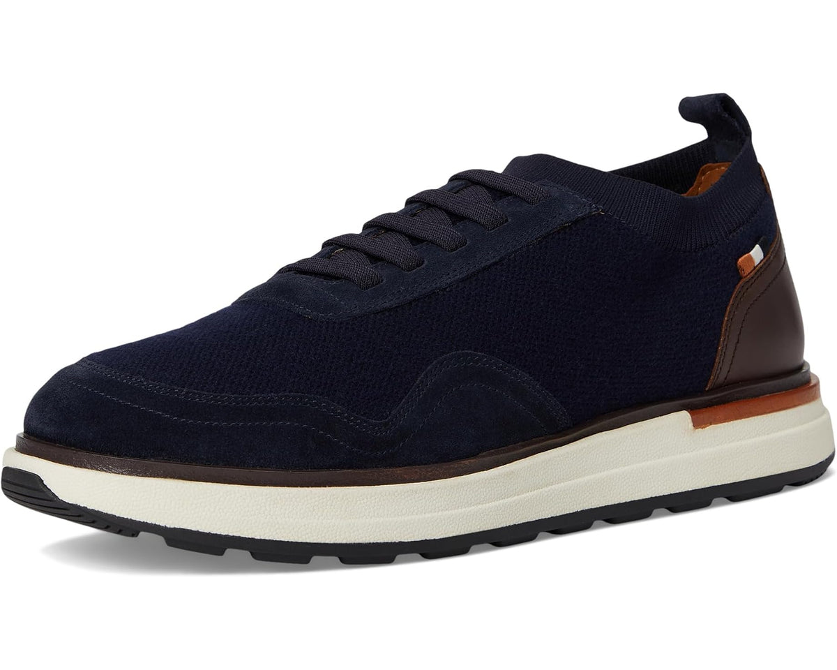 Men's Allen Edmonds Easton Slip-on Shoes Navy Knit Wool & Leather - Eurostride