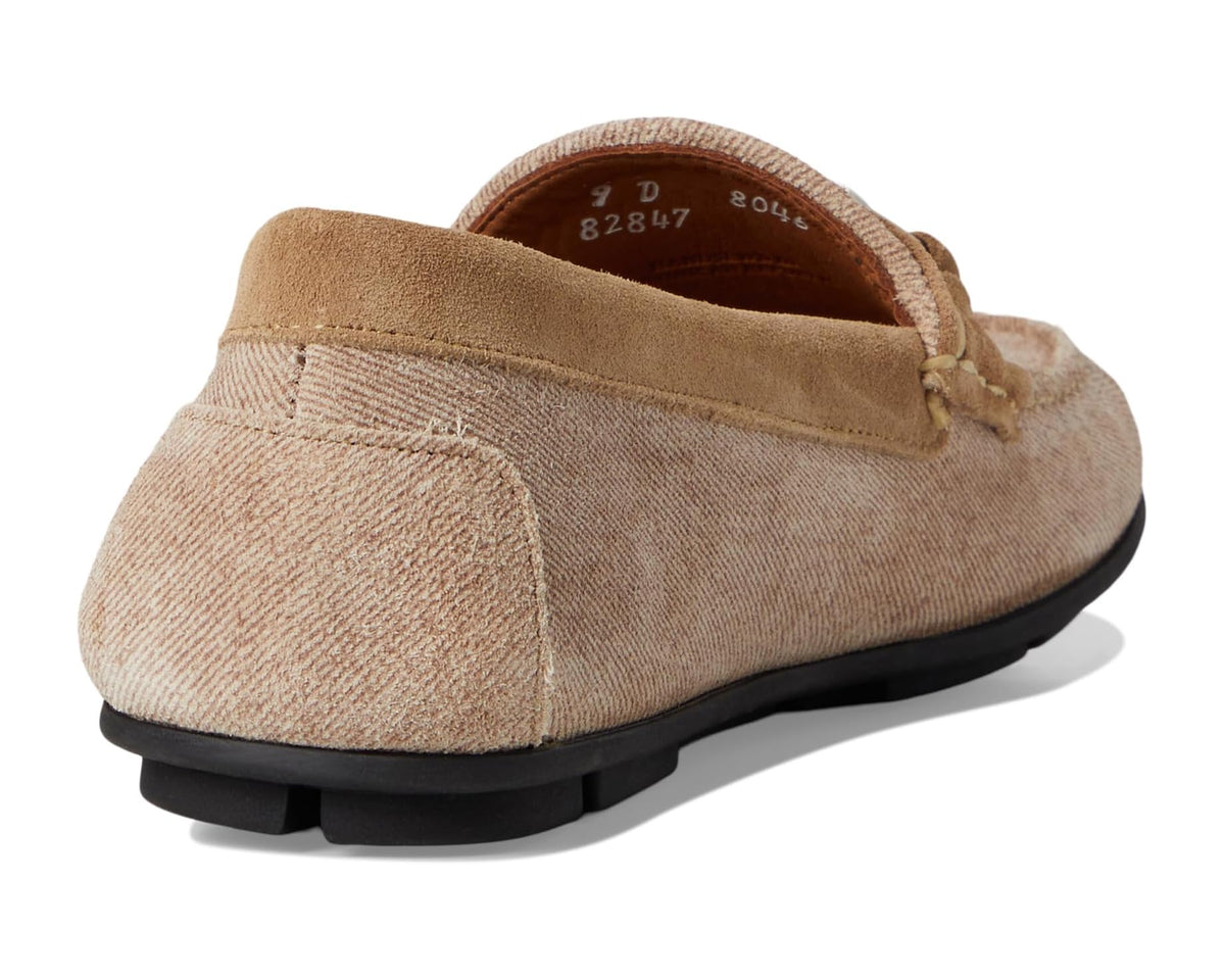 Men's Allen Edmonds Sebastian Loafer/Moc Shoes Bone Suede Mix - Eurostride