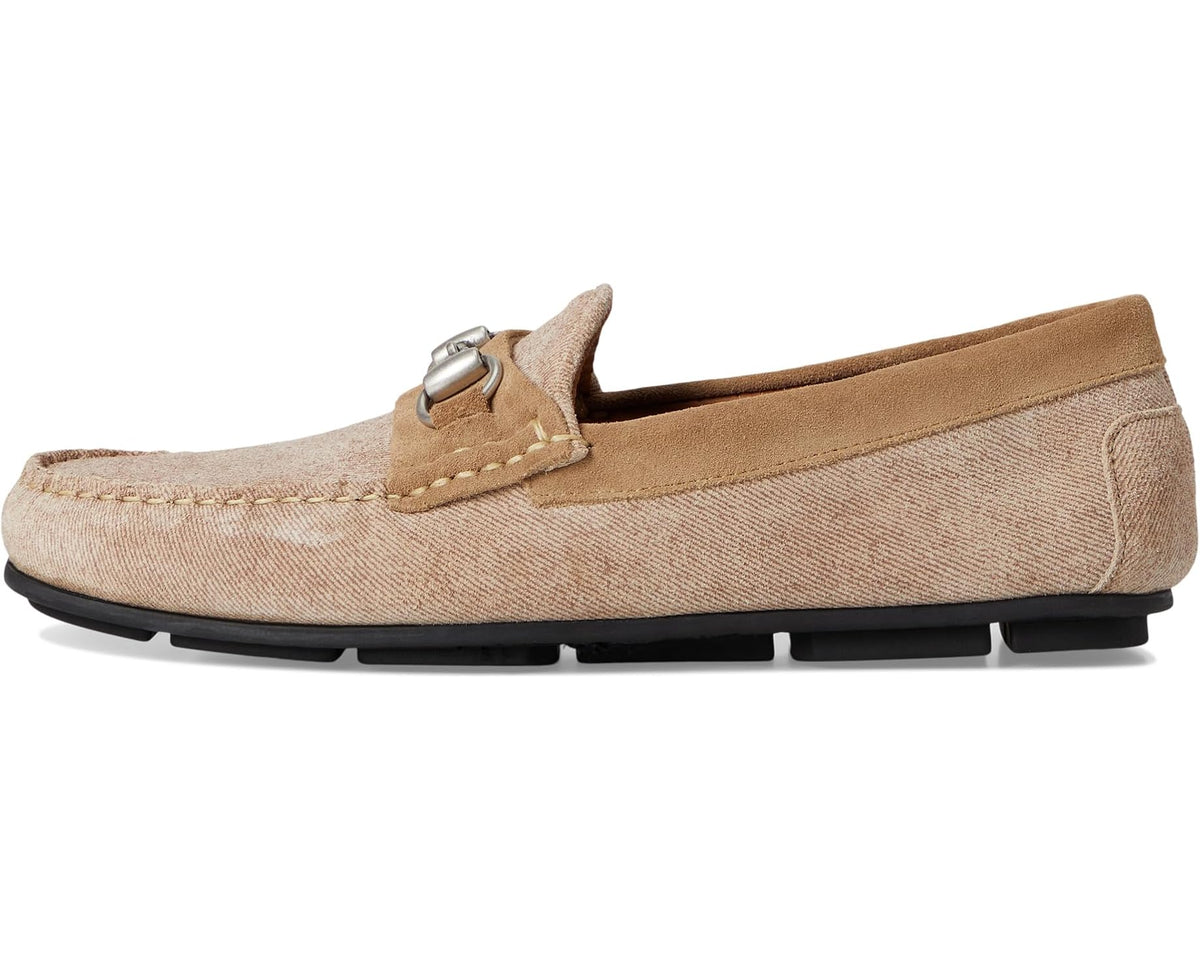 Men's Allen Edmonds Sebastian Loafer/Moc Shoes Bone Suede Mix - Eurostride
