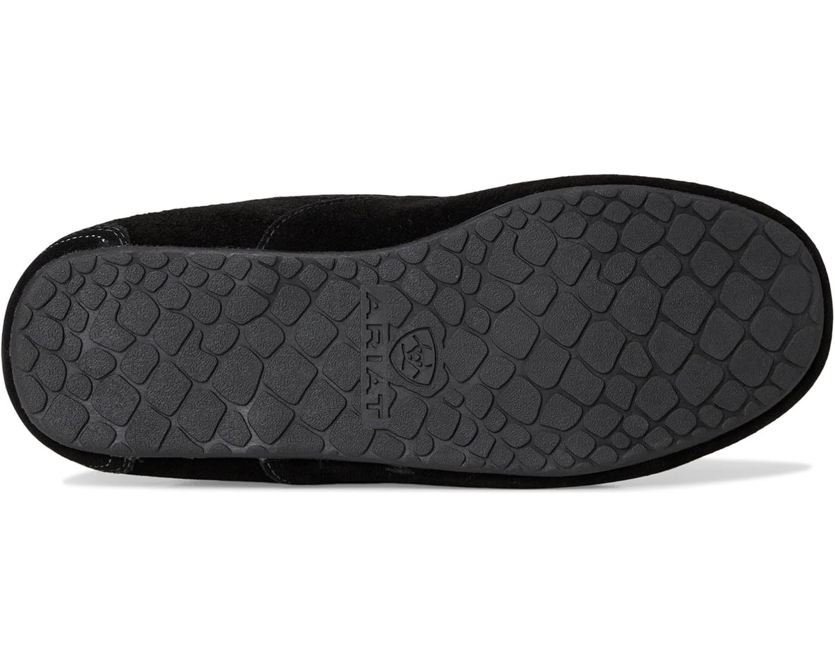Men's Ariat Clayton Moccasin Slipper Black - Eurostride