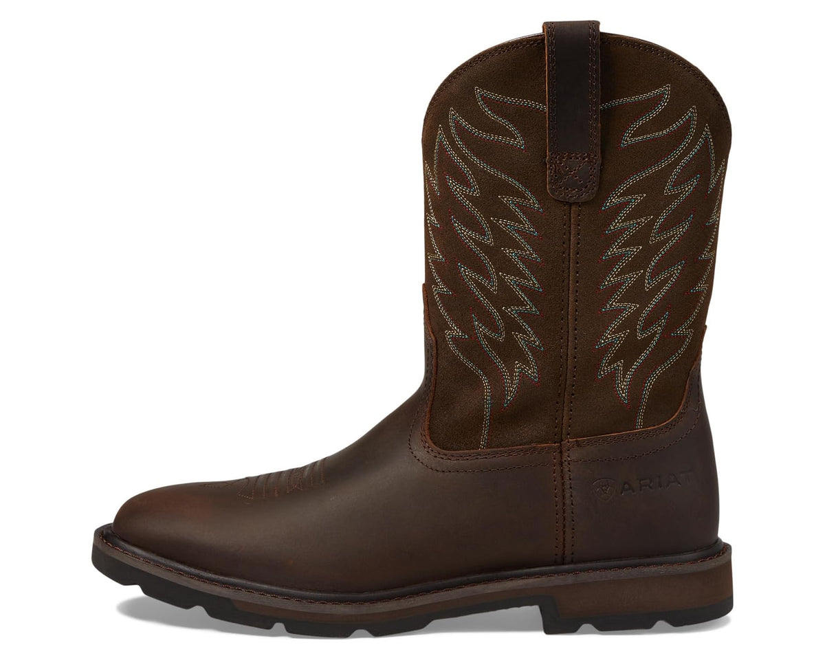 Men's Ariat Groundbreaker Wide Square Toe Brown - Eurostride