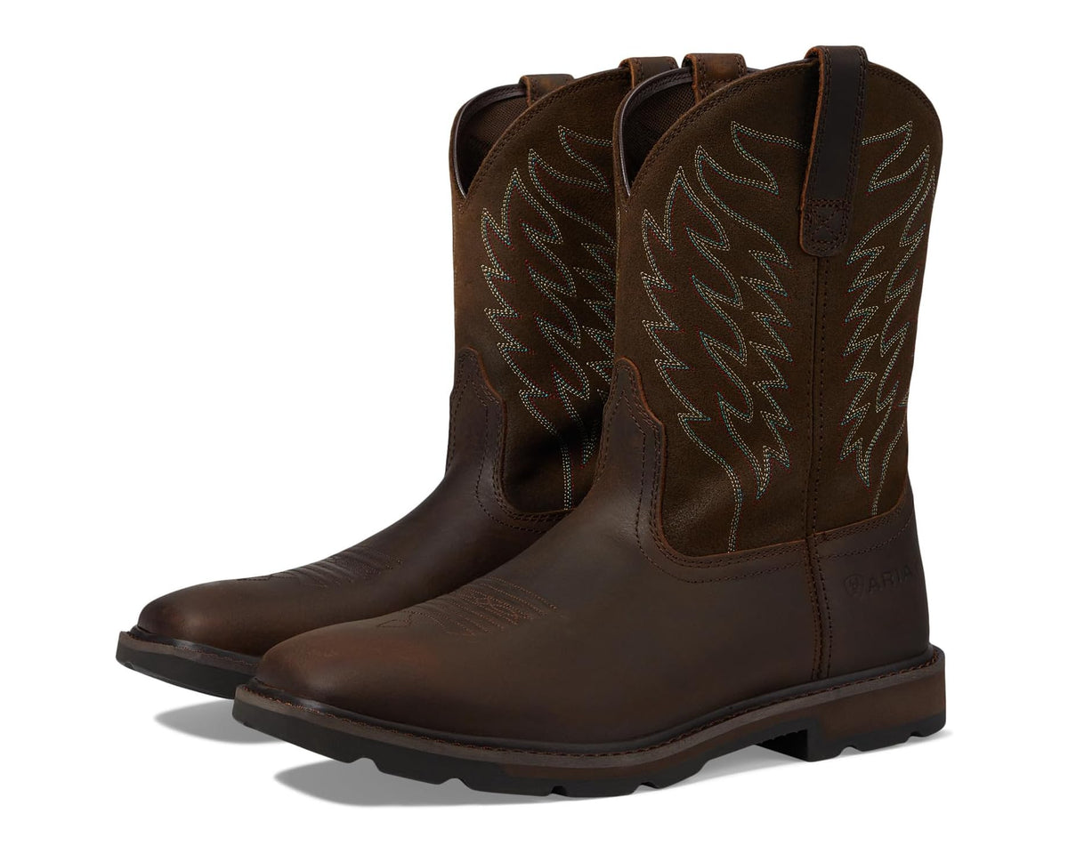 Men's Ariat Groundbreaker Wide Square Toe Brown - Eurostride