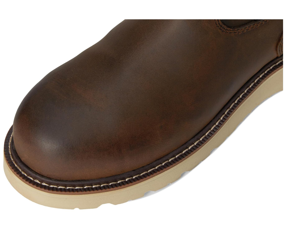 Men's Ariat Rebar Wedge Pull-On Waterproof Composite Toe Work Boots Distressed Brown - Eurostride