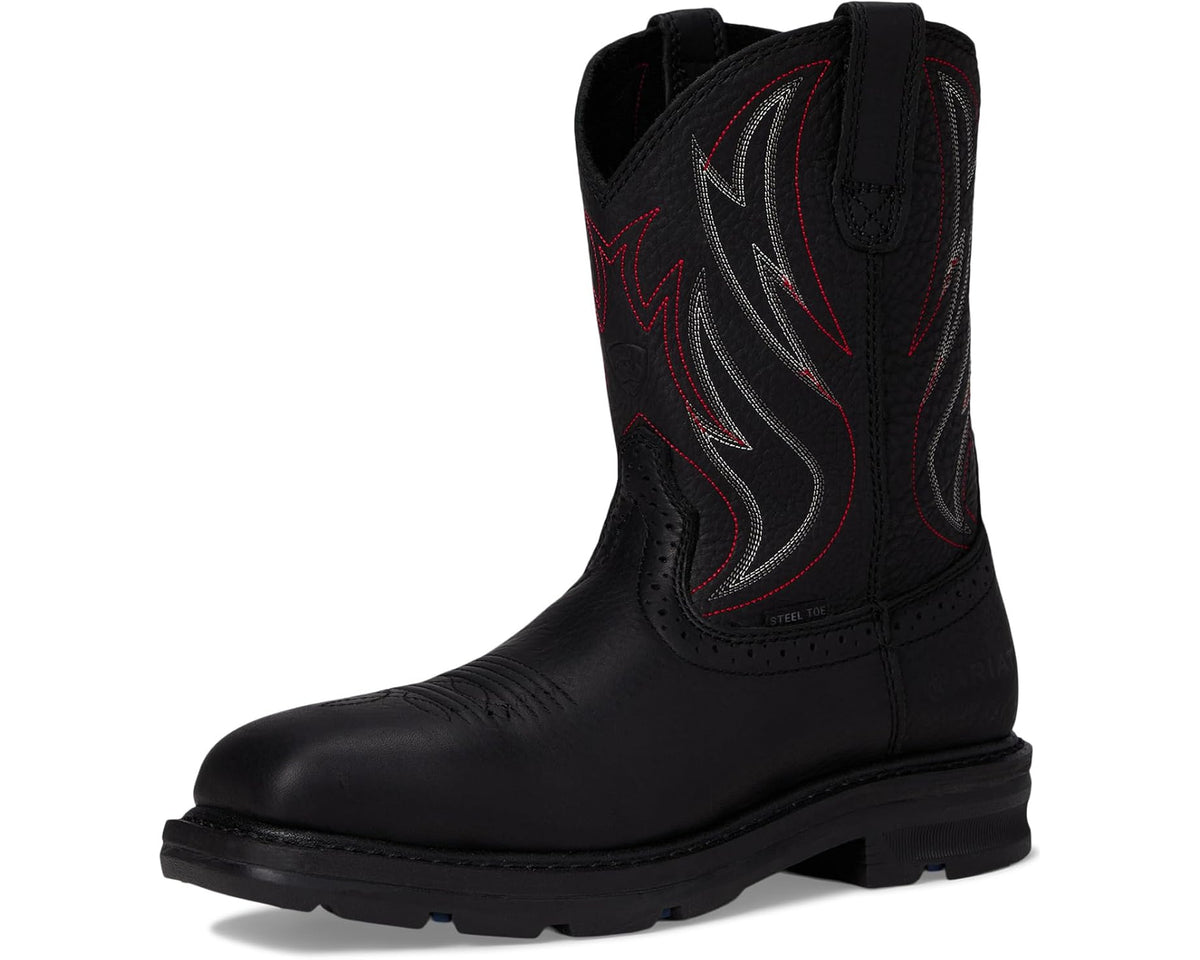 Men's Ariat Sierra Shock Shield Steel Toe Work Boots Black - Eurostride