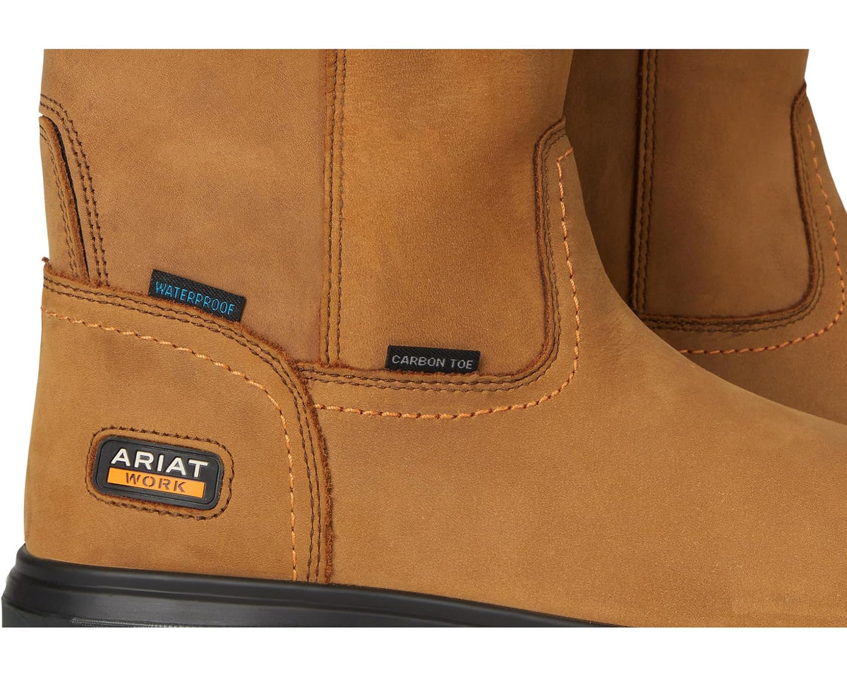 Men's Ariat Turbo Pull-On Carbon Toe Waterproof Aged Bark - Eurostride
